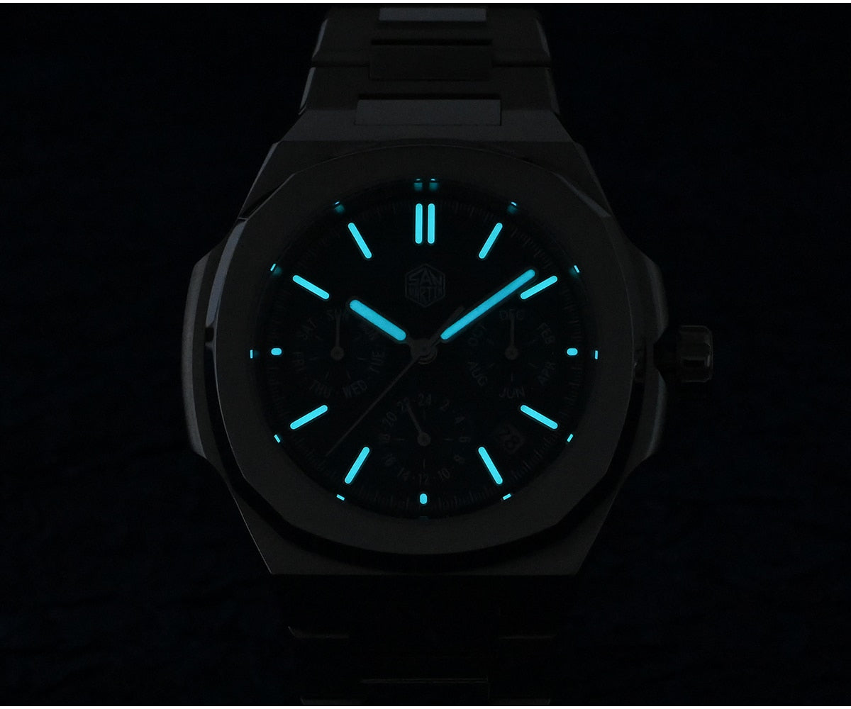 San Martin Miyota 9120 Multi-function Two-Tone FKM Watch by DarkByteGear