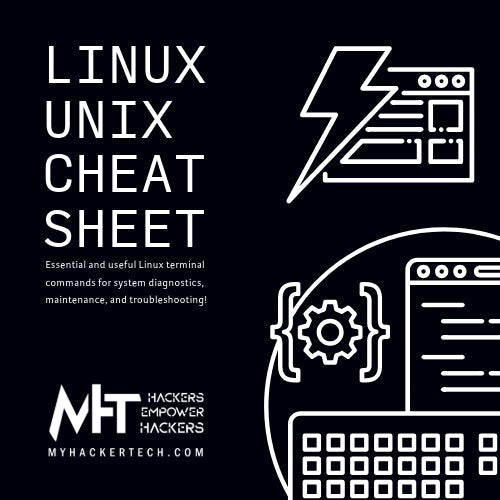 Essential and Useful Linux Unix Cheat Sheet by DarkByteGear