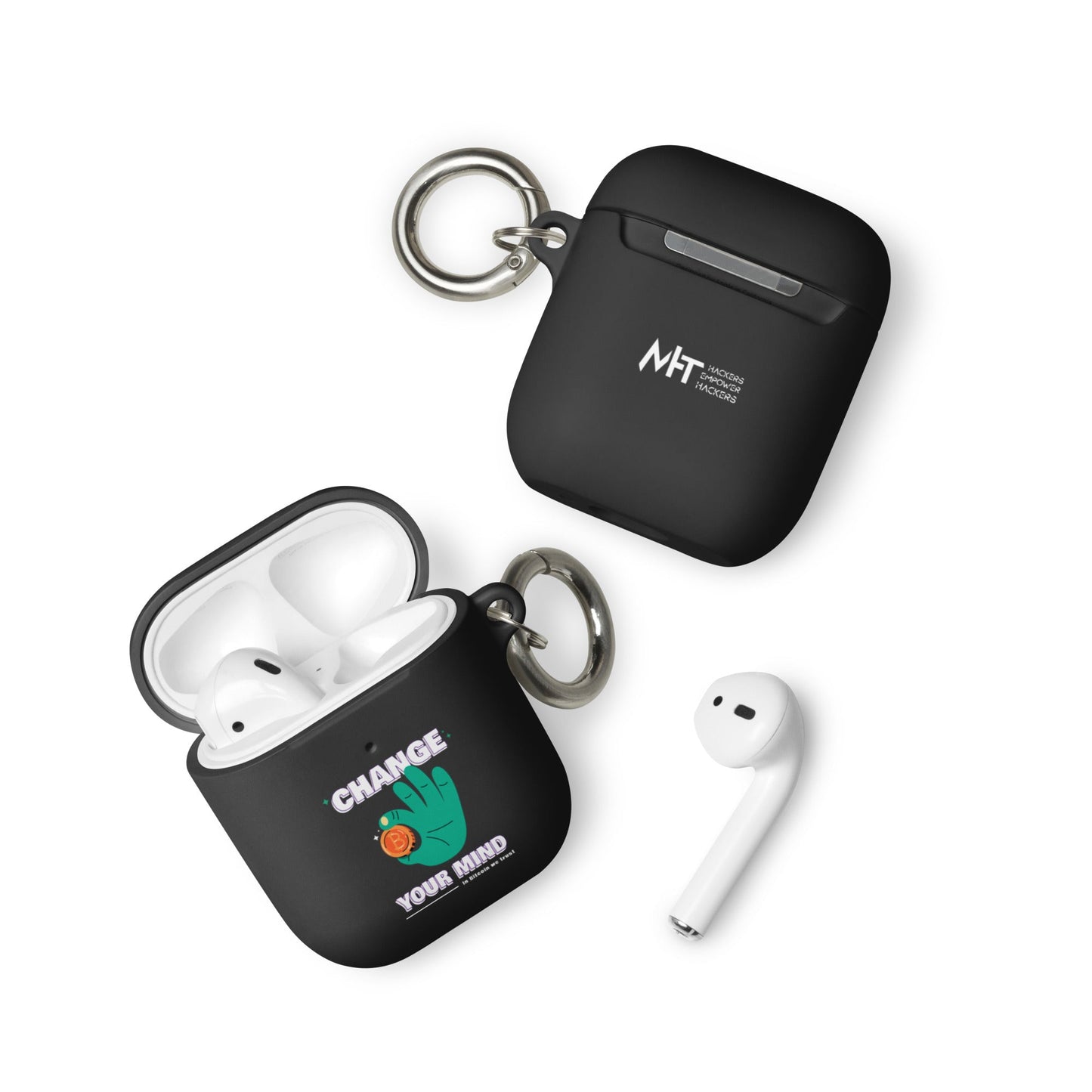 Change your mind in Bitcoin we Trust - AirPods case by DarkByteGear