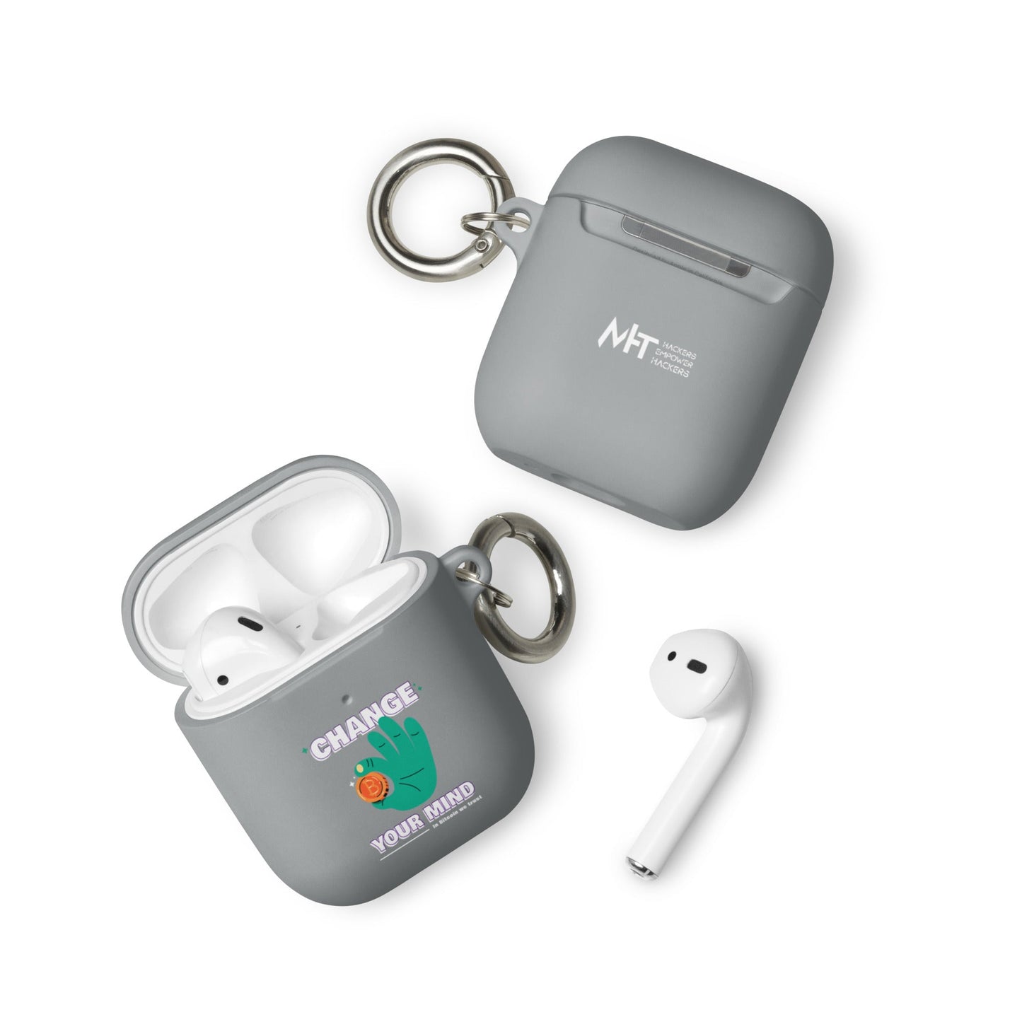Change your mind in Bitcoin we Trust - AirPods case by DarkByteGear