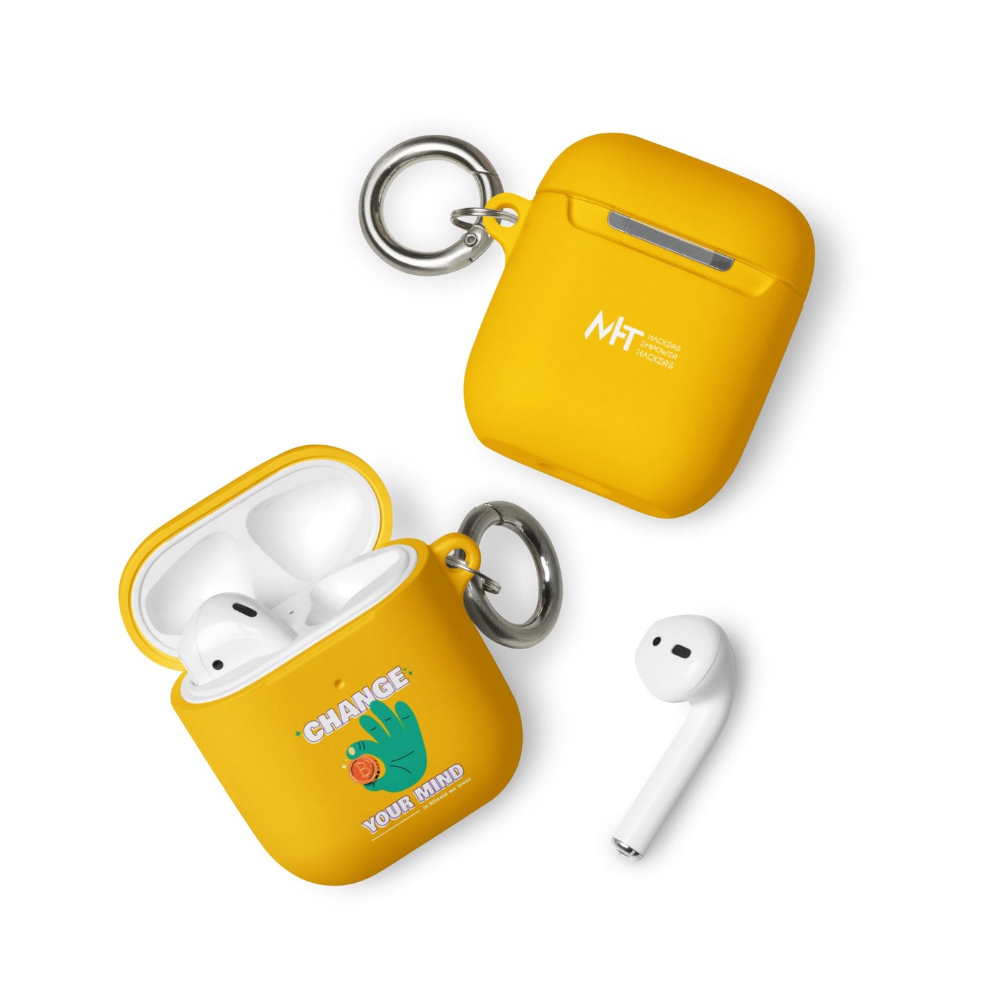 Change your mind in Bitcoin we Trust - AirPods case by DarkByteGear