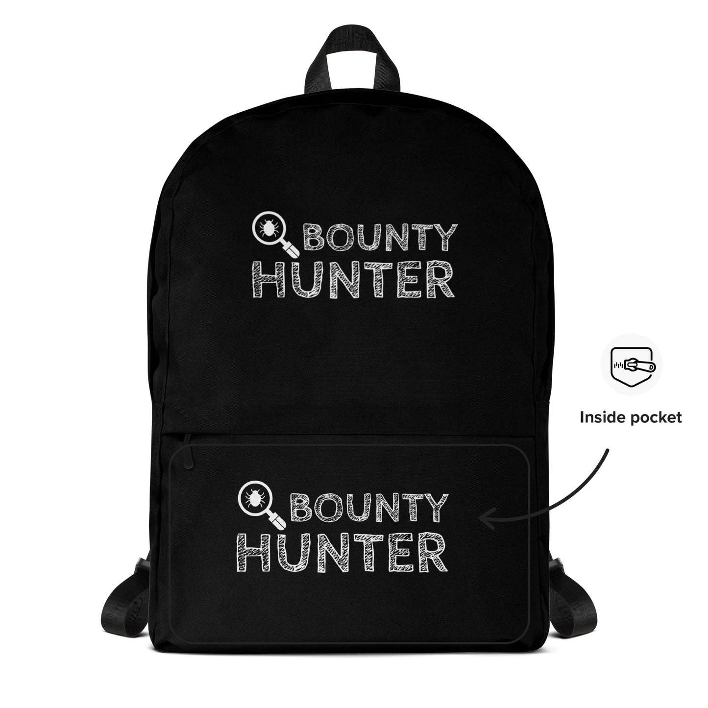 Bug bounty hunter - Backpack (white text) by DarkByteGear