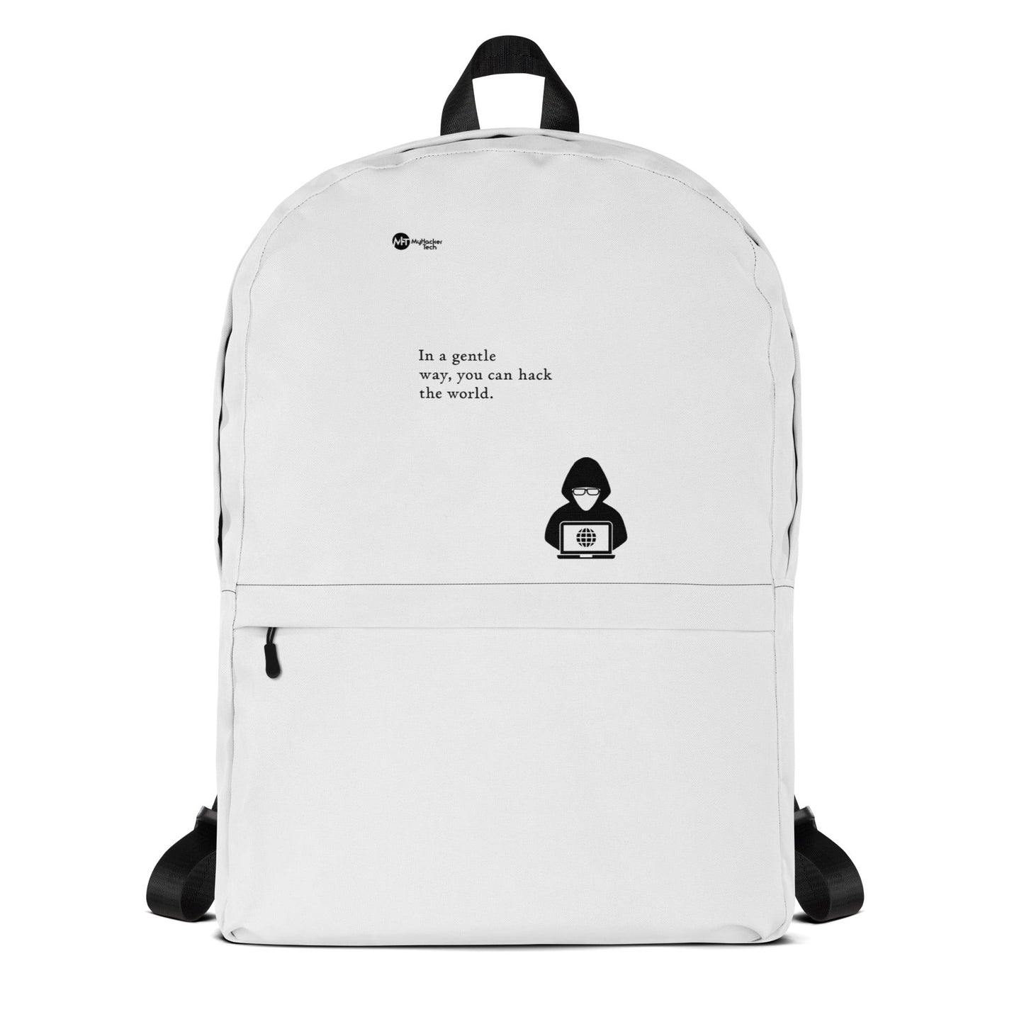 You can hack the world - Backpack (black text) by DarkByteGear