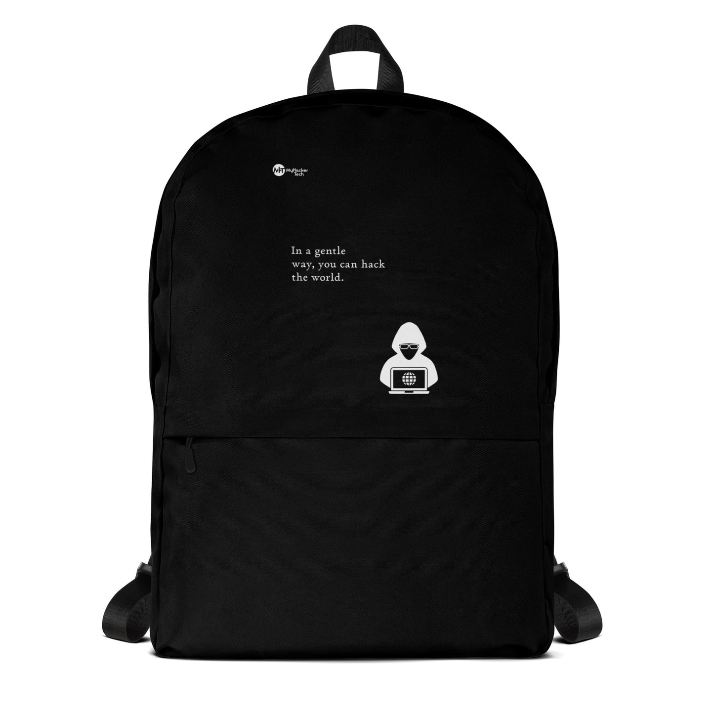 You can hack the world - Backpack (black text) by DarkByteGear