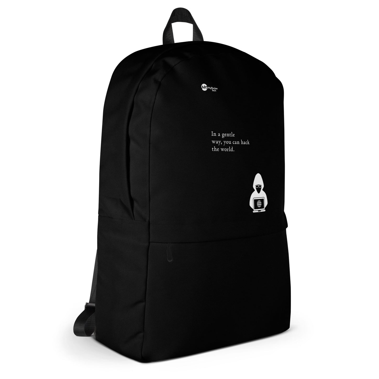 You can hack the world - Backpack (black text) by DarkByteGear