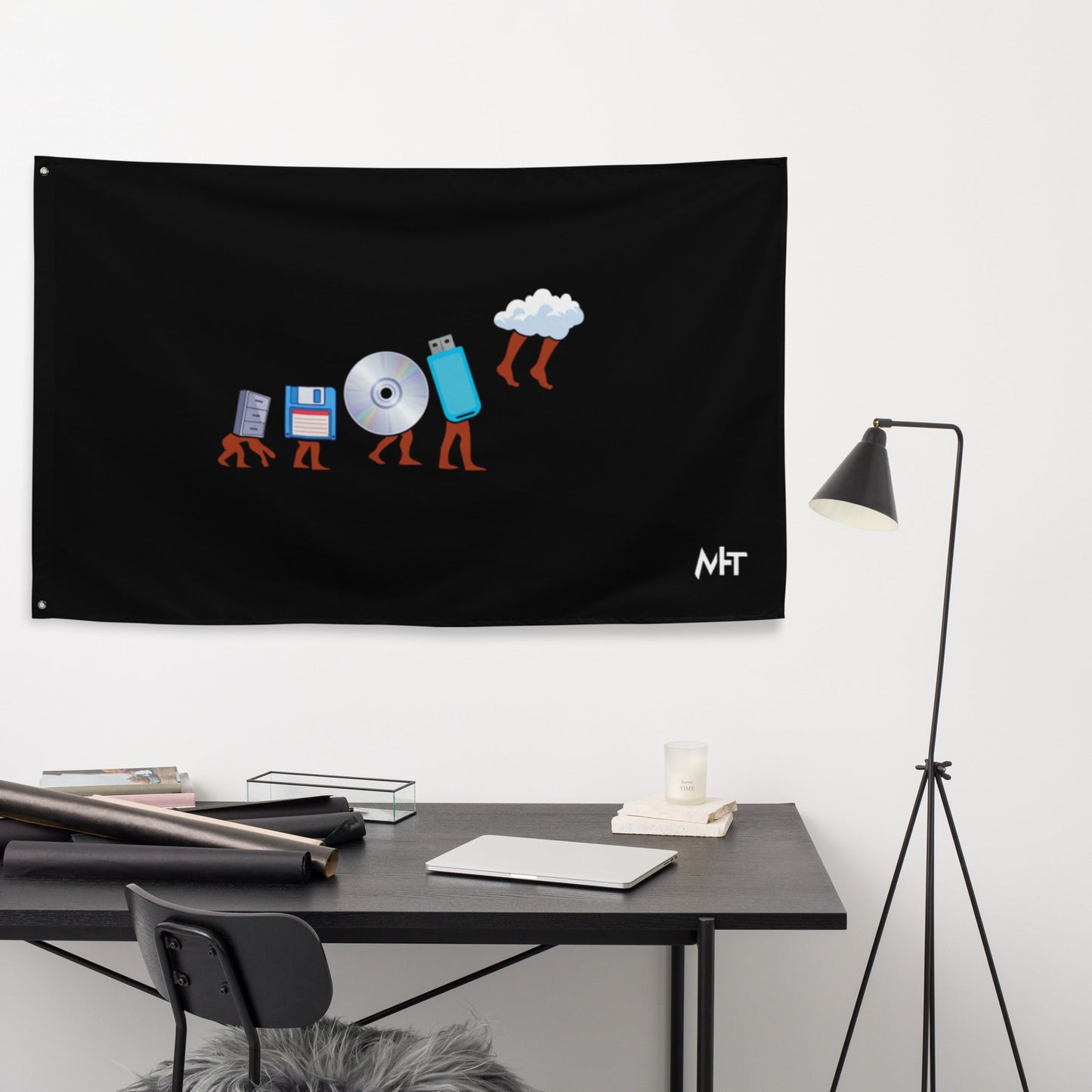 Evolution of data storage - Flag by DarkByteGear