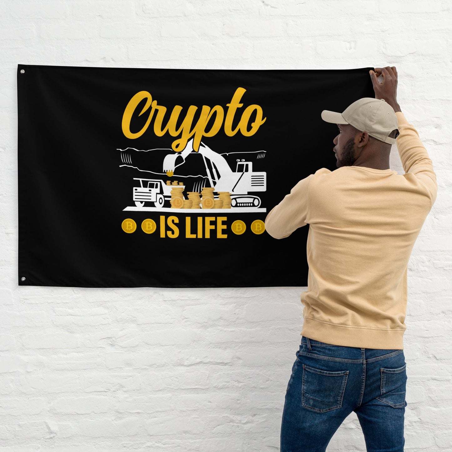 Crypto is Life - Flag by DarkByteGear