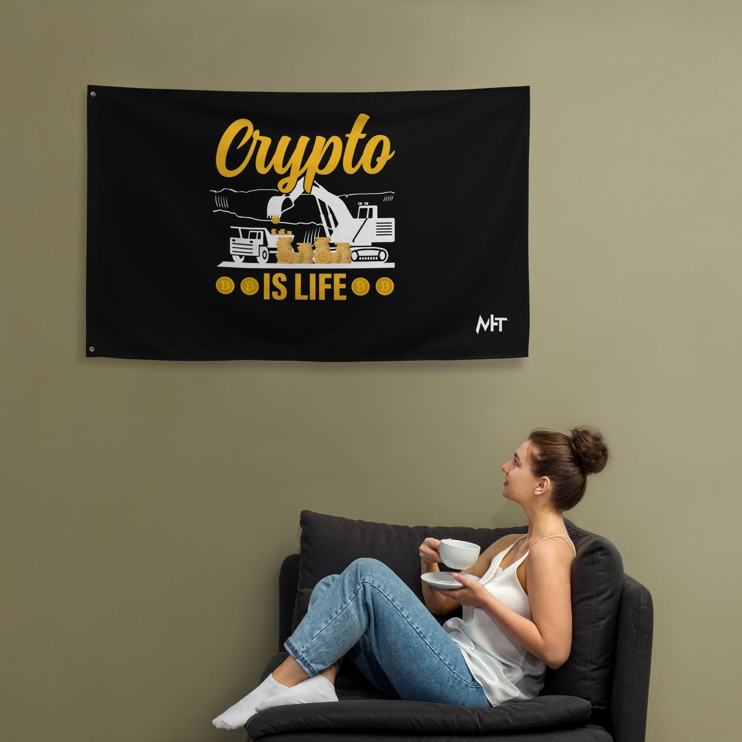 Crypto is Life - Flag by DarkByteGear