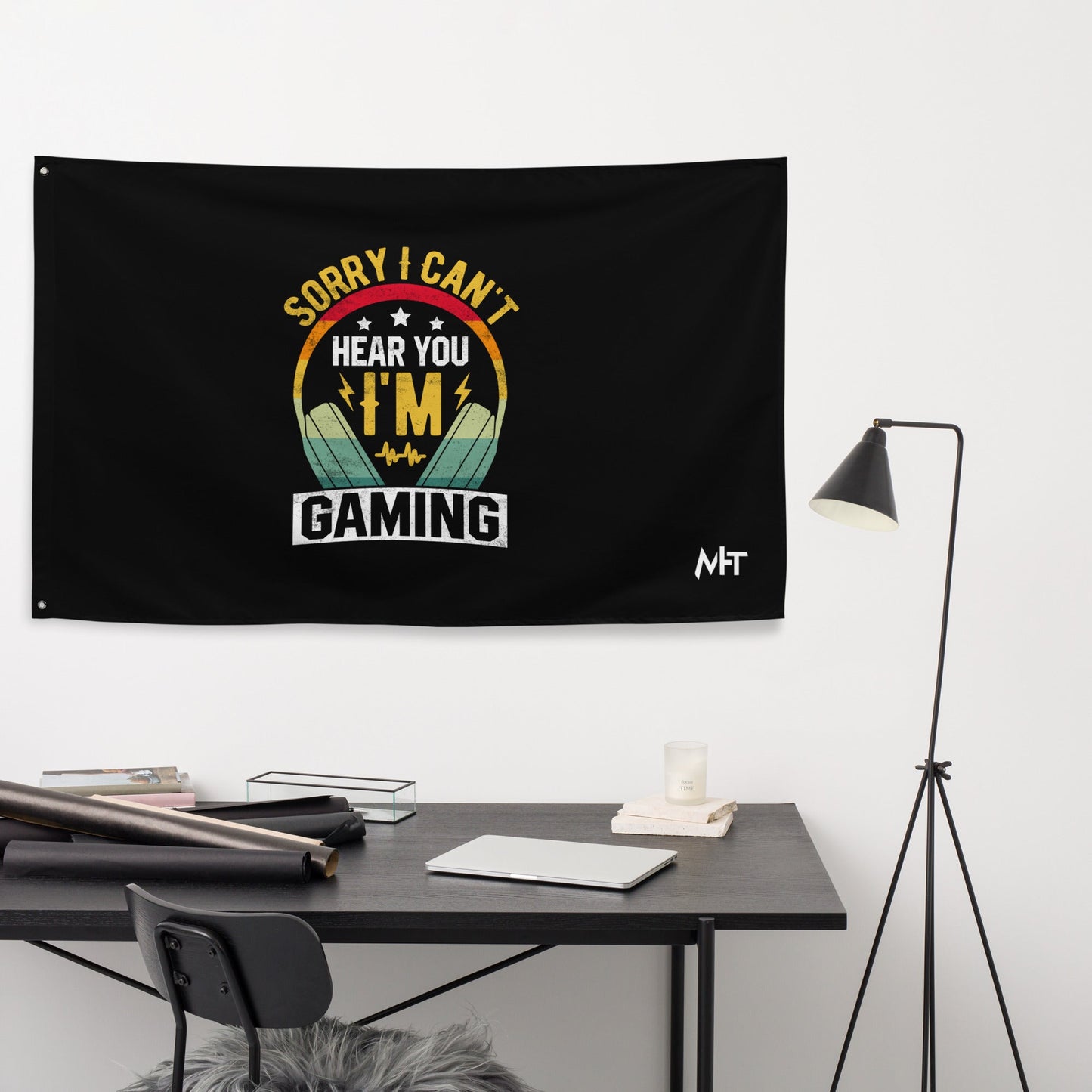 Sorry I Can't Hear You, I am Gaming Flag by DarkByteGear