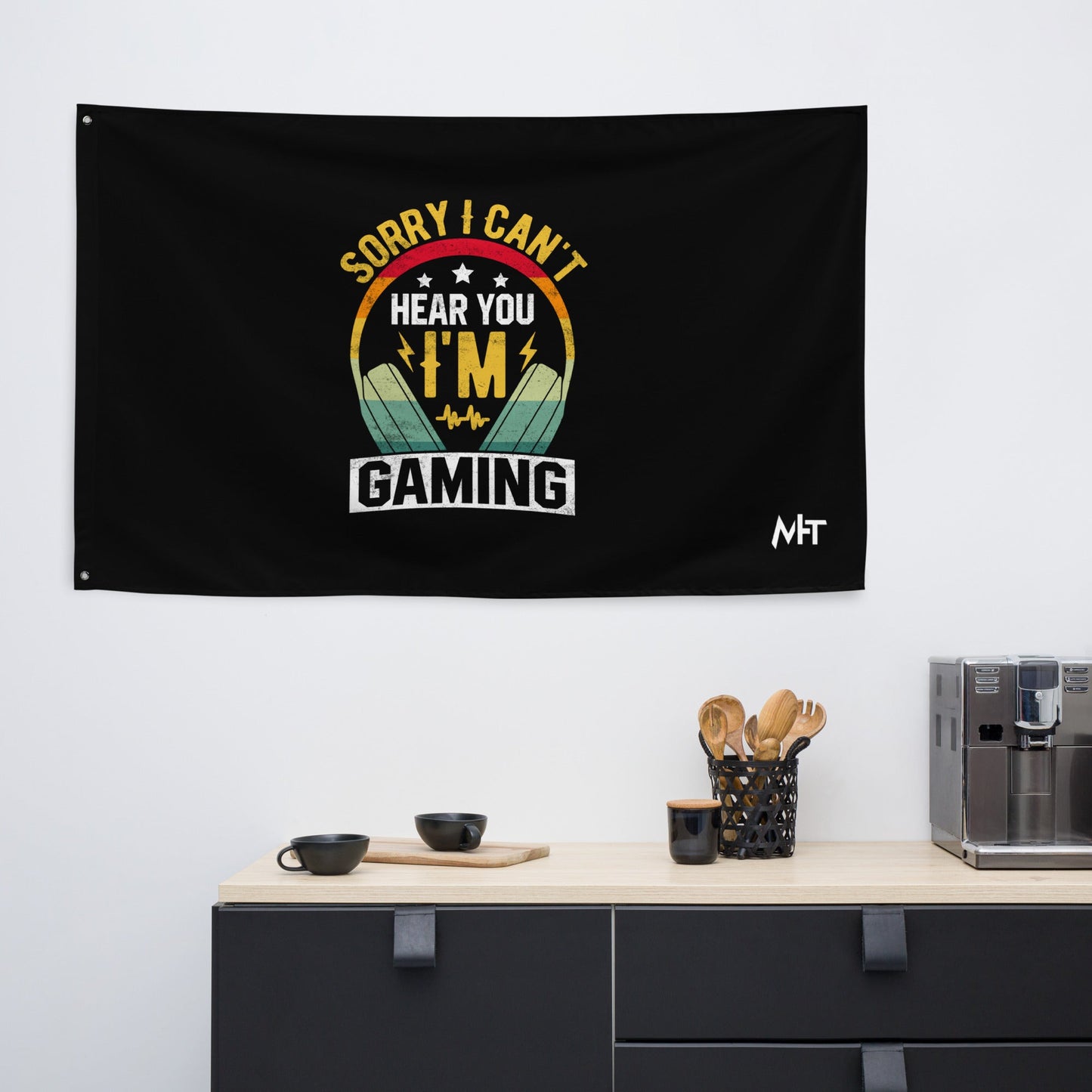 Sorry I Can't Hear You, I am Gaming Flag by DarkByteGear