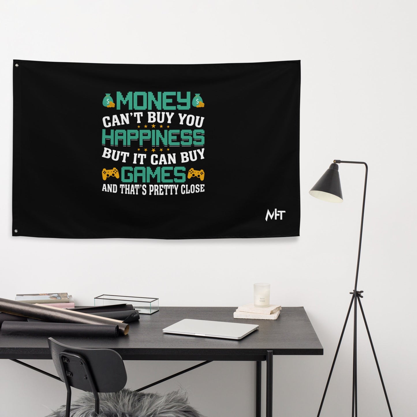 Money cannot buy you happiness, but it can buy games Flag by DarkByteGear