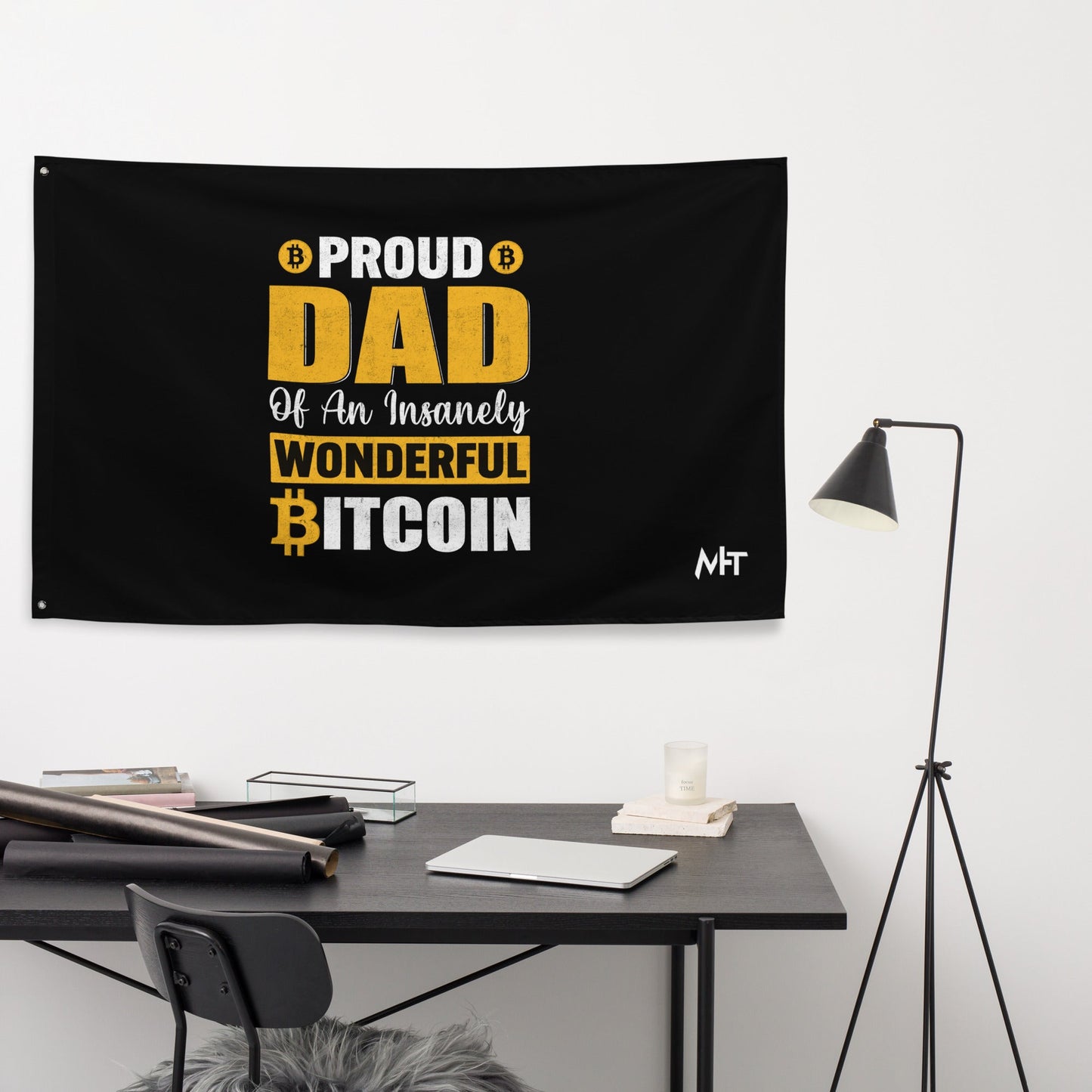 Proud Dad of an insanely wonderful Bitcoin Flag by DarkByteGear