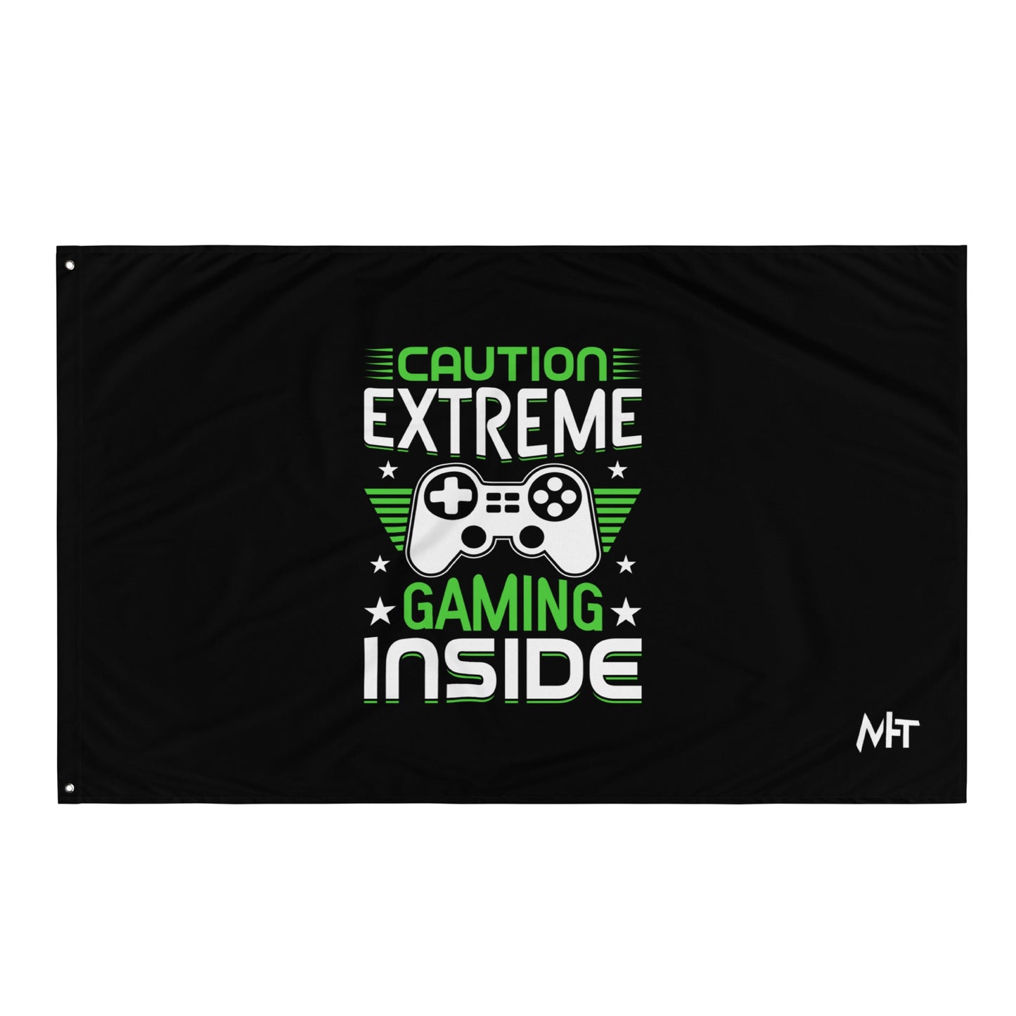 Caution extreme gaming inside - Flag by DarkByteGear