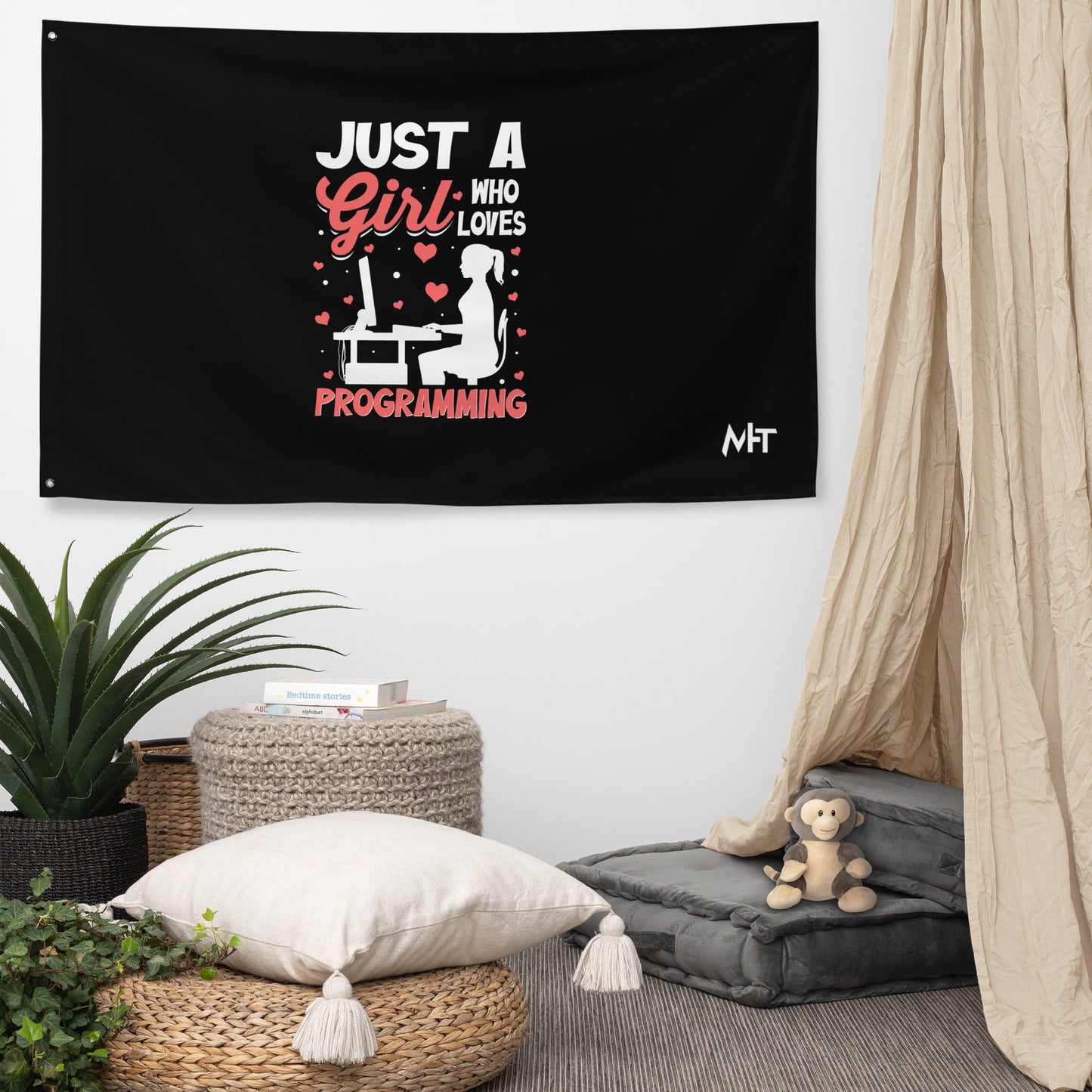 Just a girl who loves programming - Flag by DarkByteGear