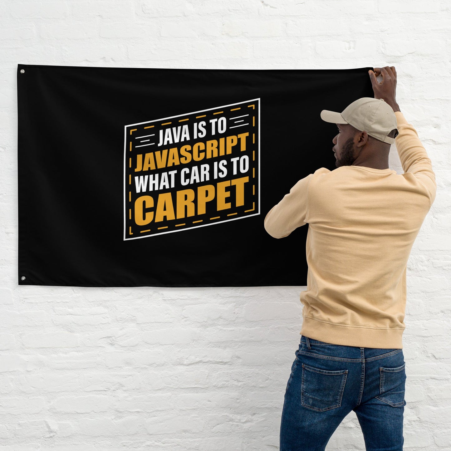 Java is to JavaScript - Flag by DarkByteGear