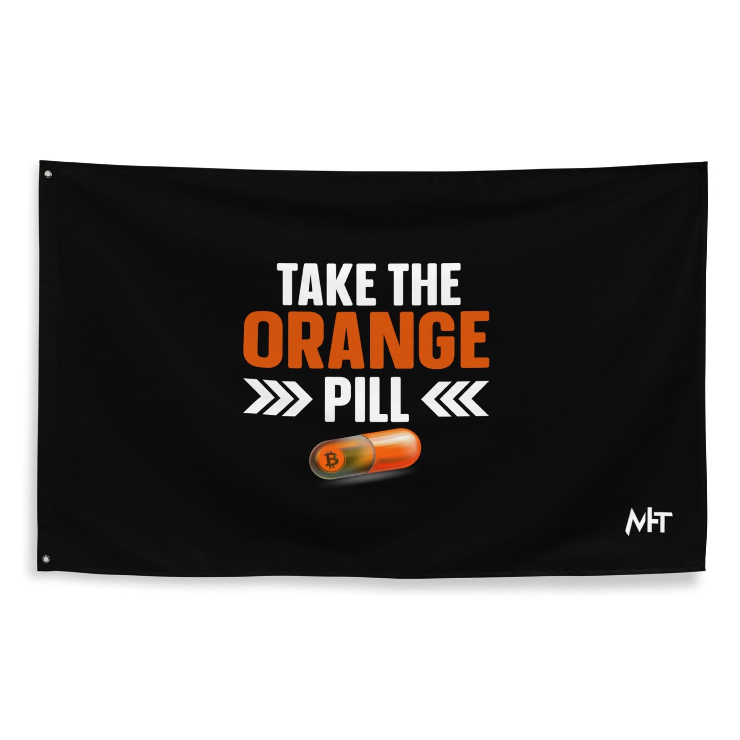 Take the Orange Pill Flag by DarkByteGear