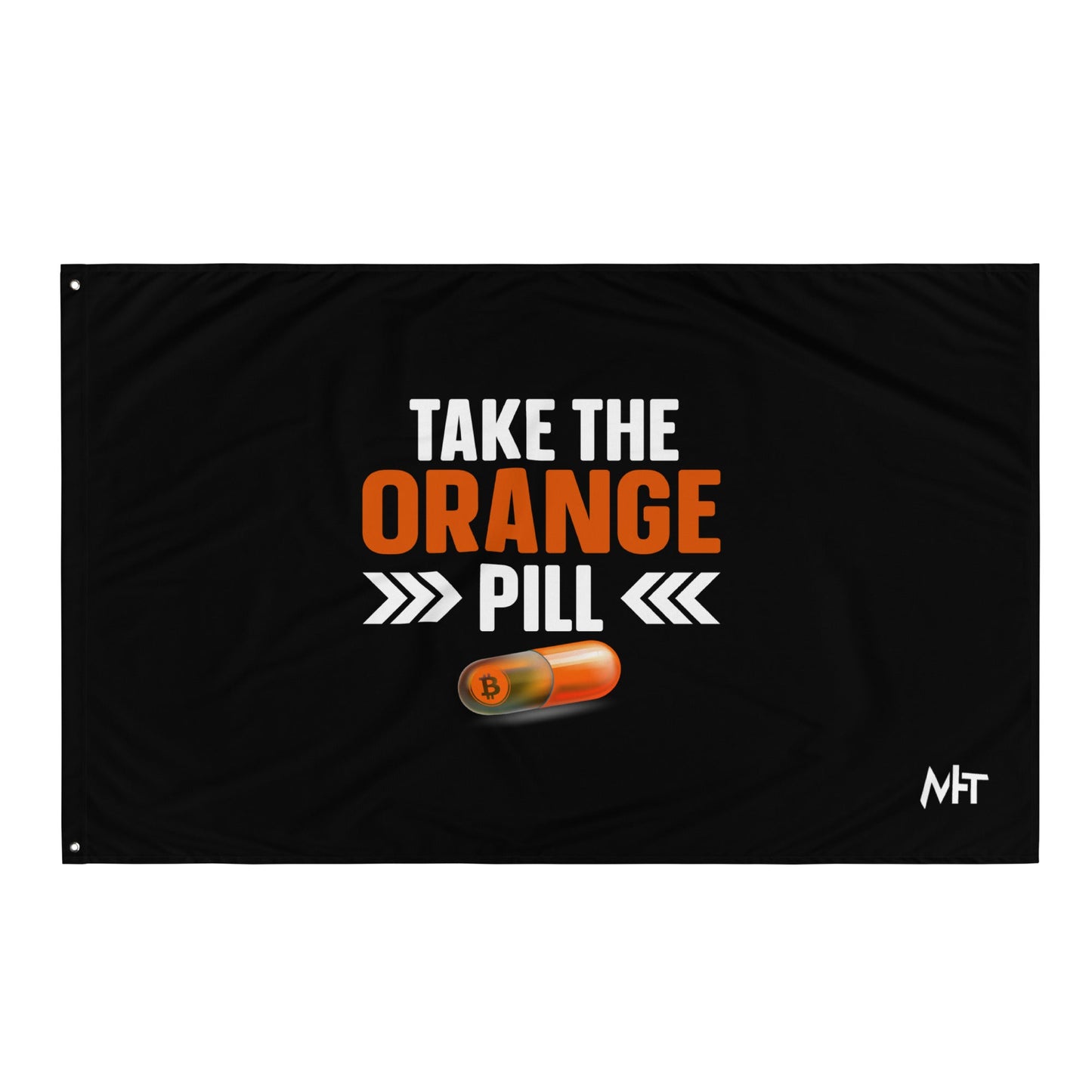 Take the Orange Pill Flag by DarkByteGear