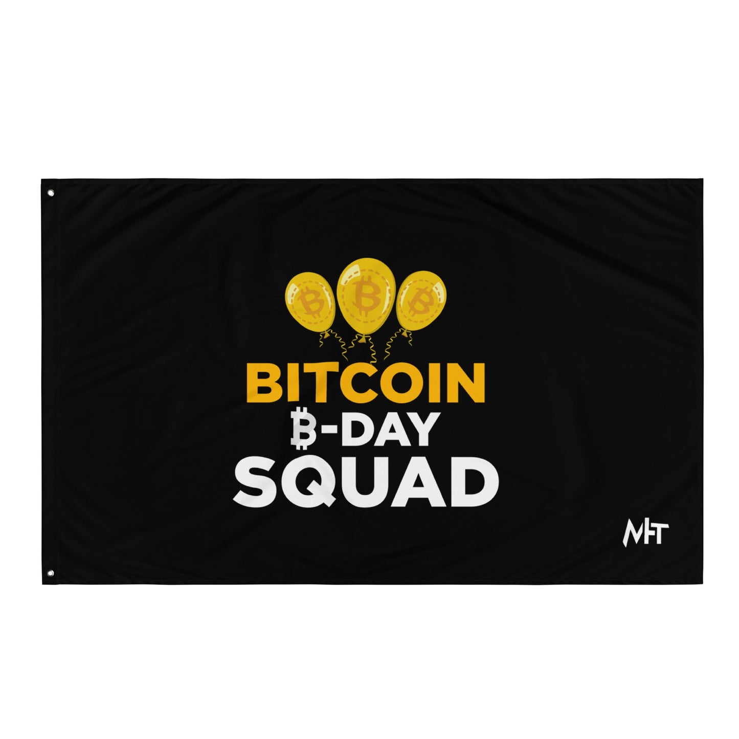Bitcoin B-Day Squad - Flag by DarkByteGear
