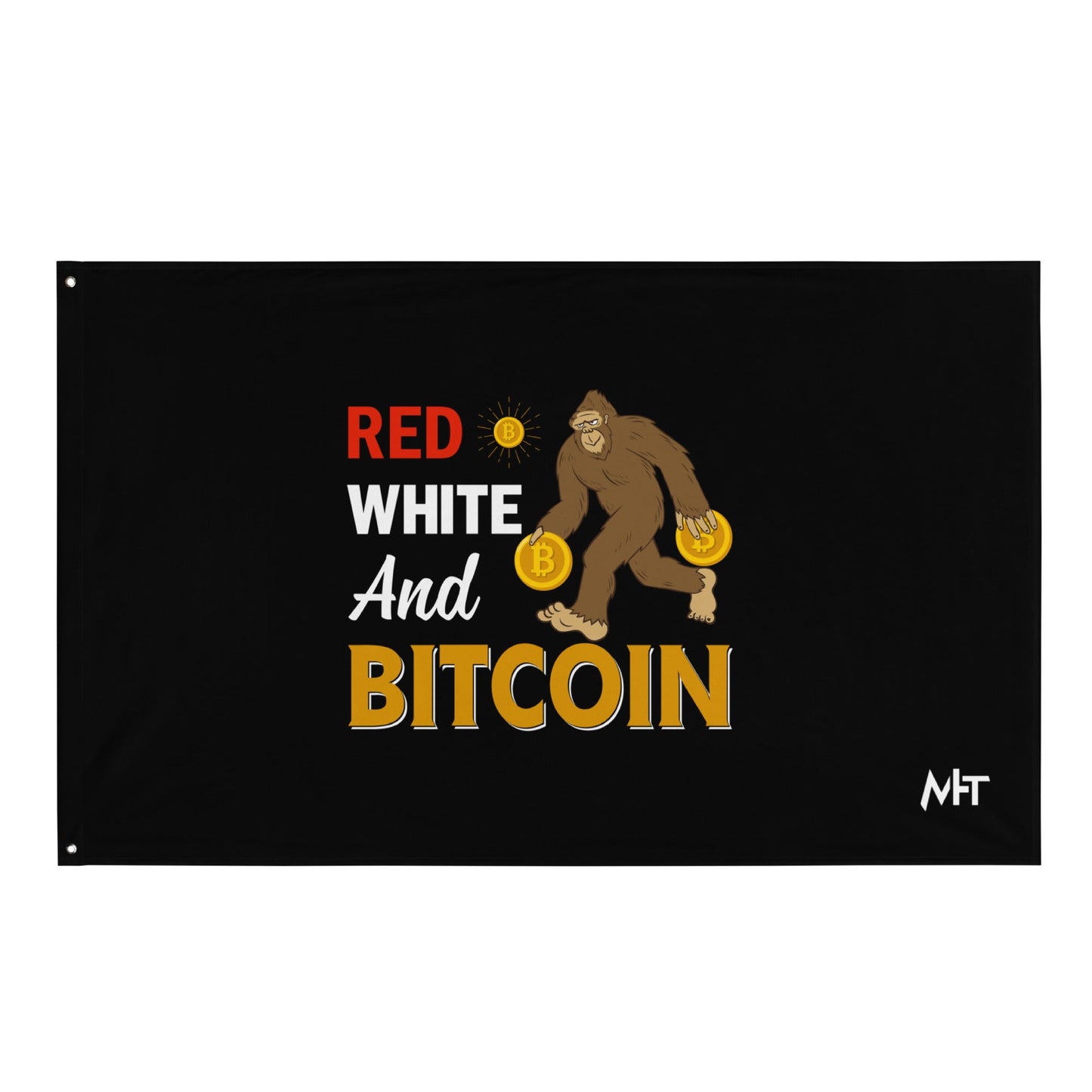 Red, White and Bitcoin - Flag by DarkByteGear