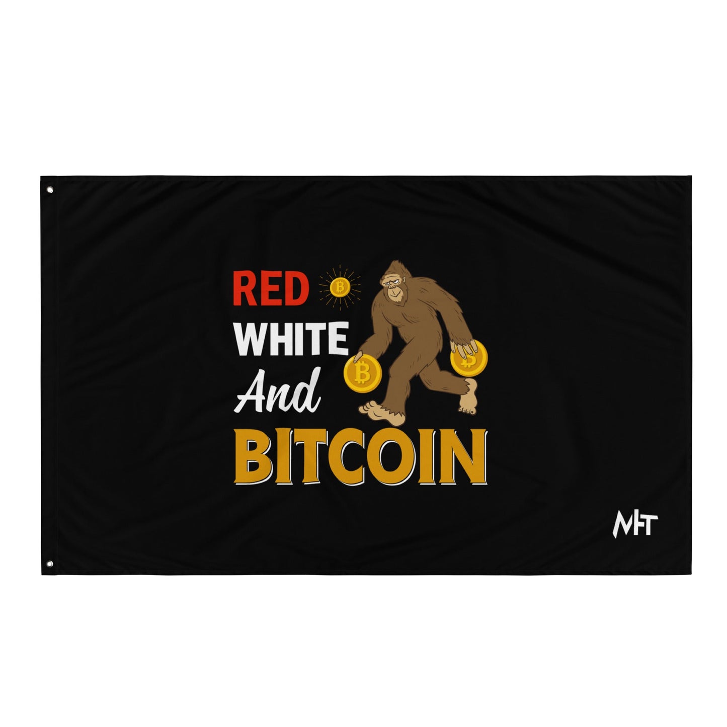 Red, White and Bitcoin - Flag by DarkByteGear