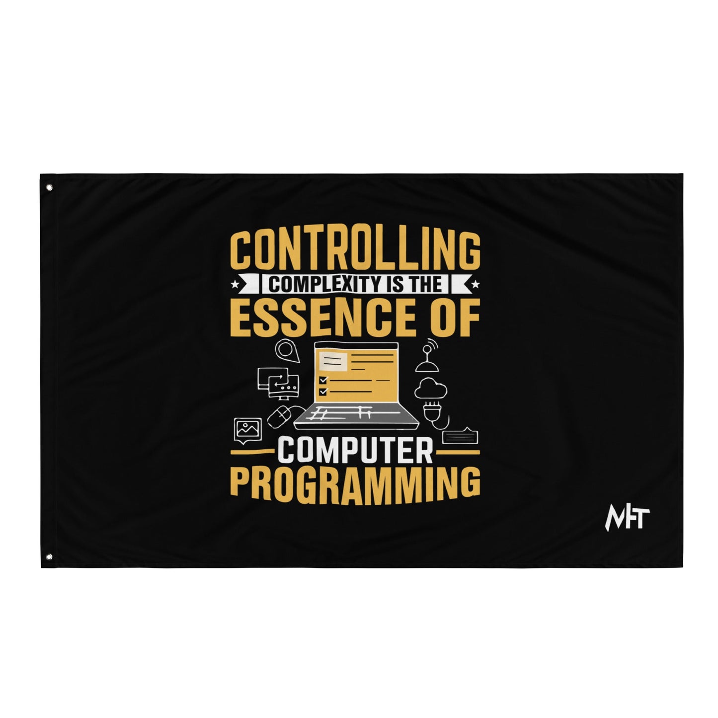 Controlling complexity is the Essence of Computer Programming Flag by DarkByteGear