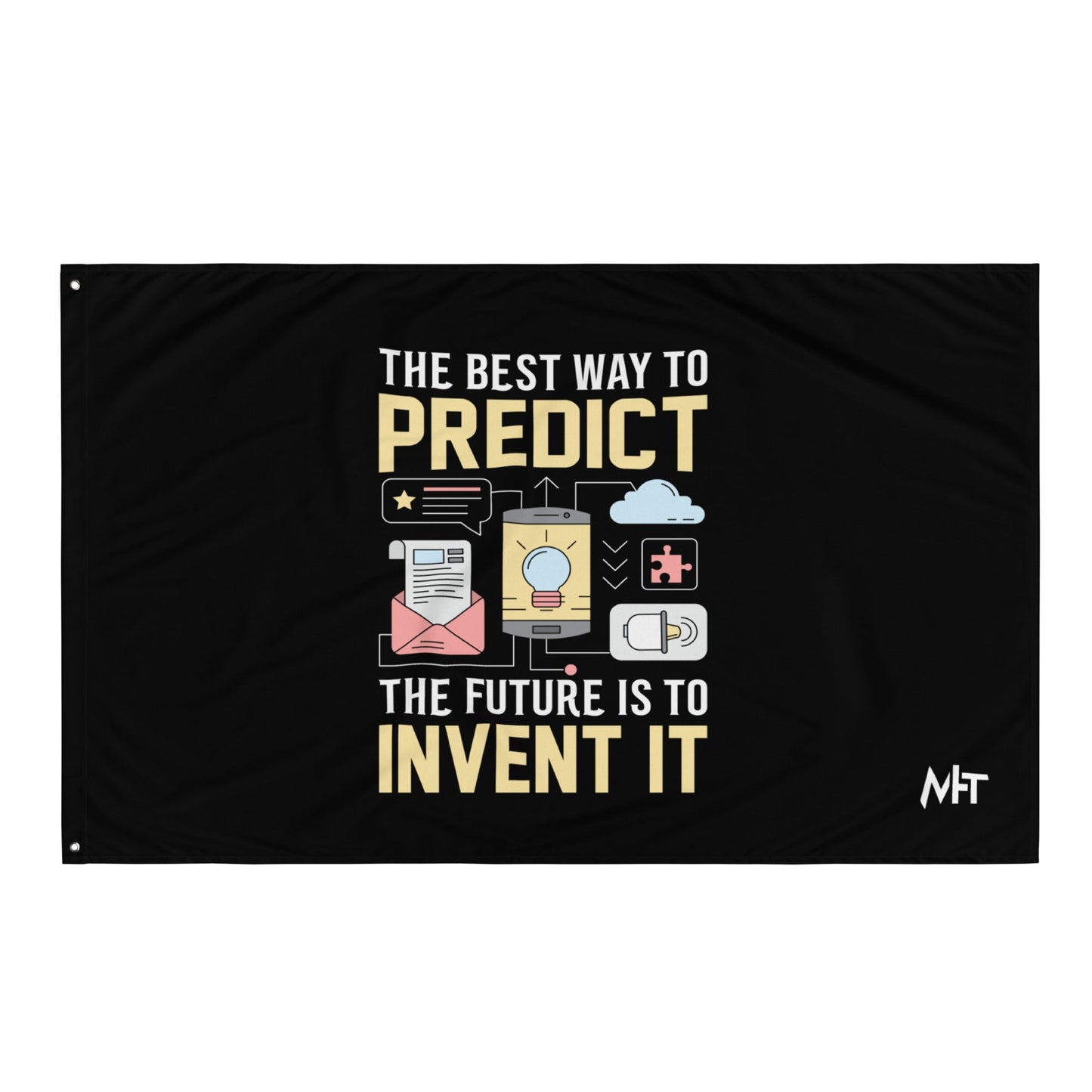 The Best Way to Predict Future is to invent it Flag by DarkByteGear