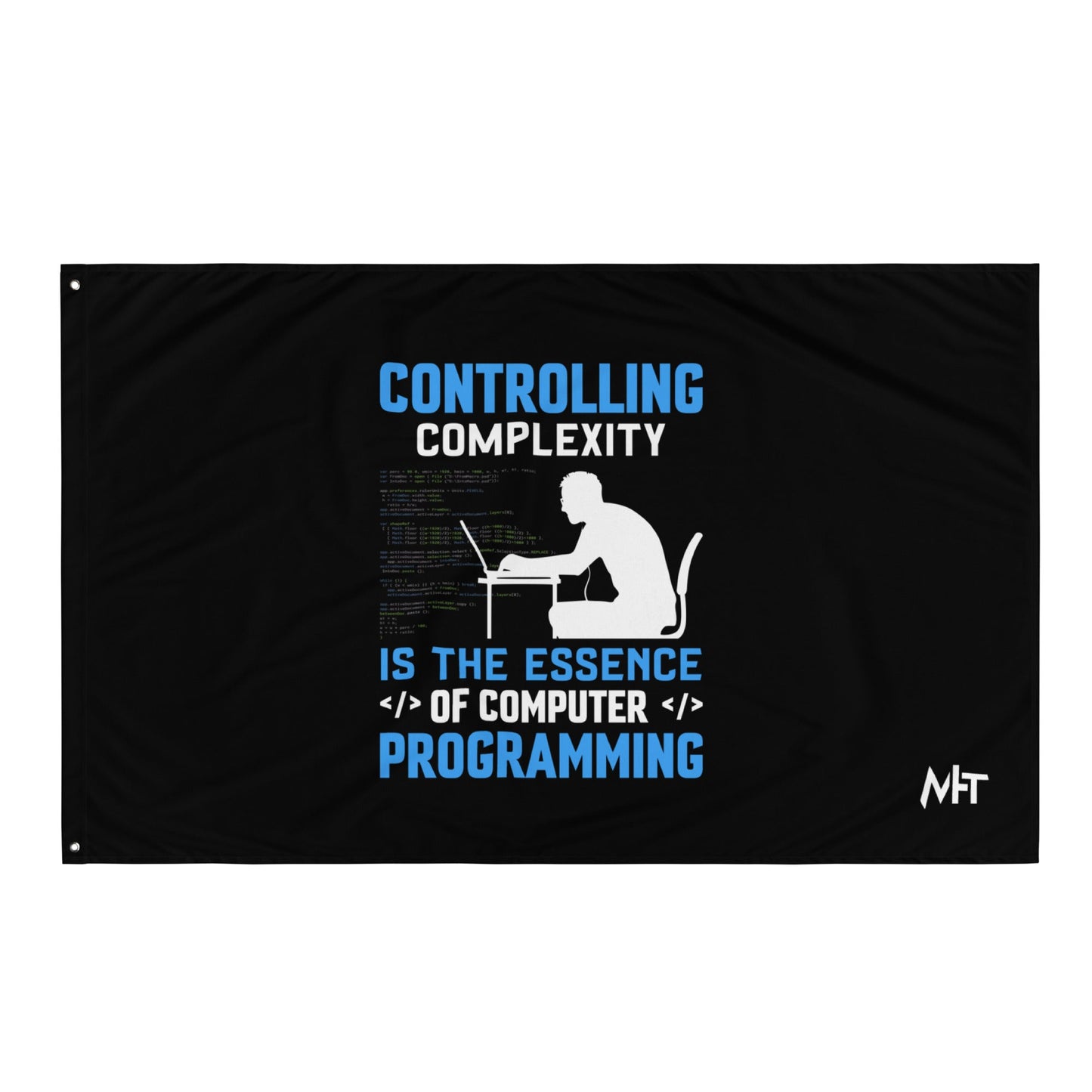 Controlling Complexity is the Essence of Computer Programming Flag by DarkByteGear