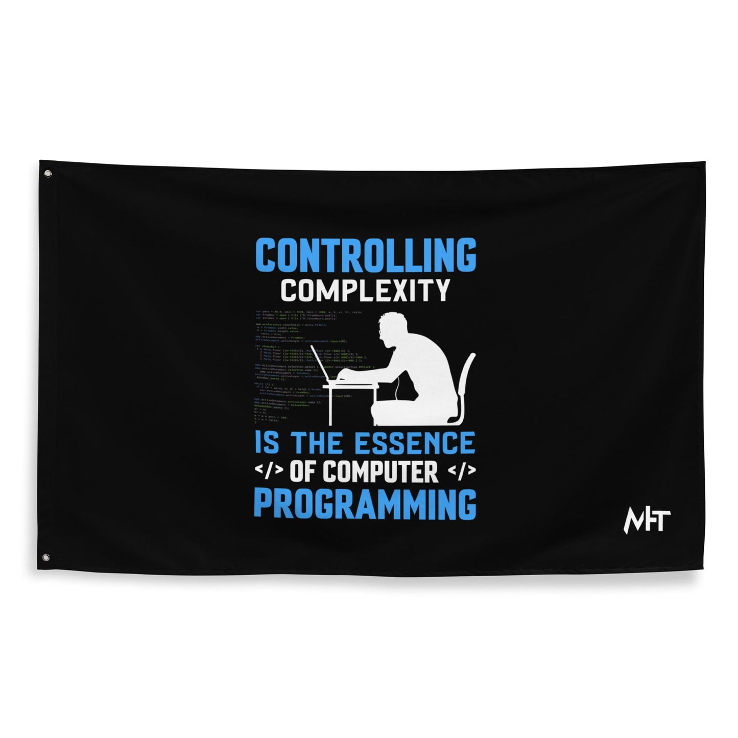Controlling Complexity is the Essence of Computer Programming Flag by DarkByteGear