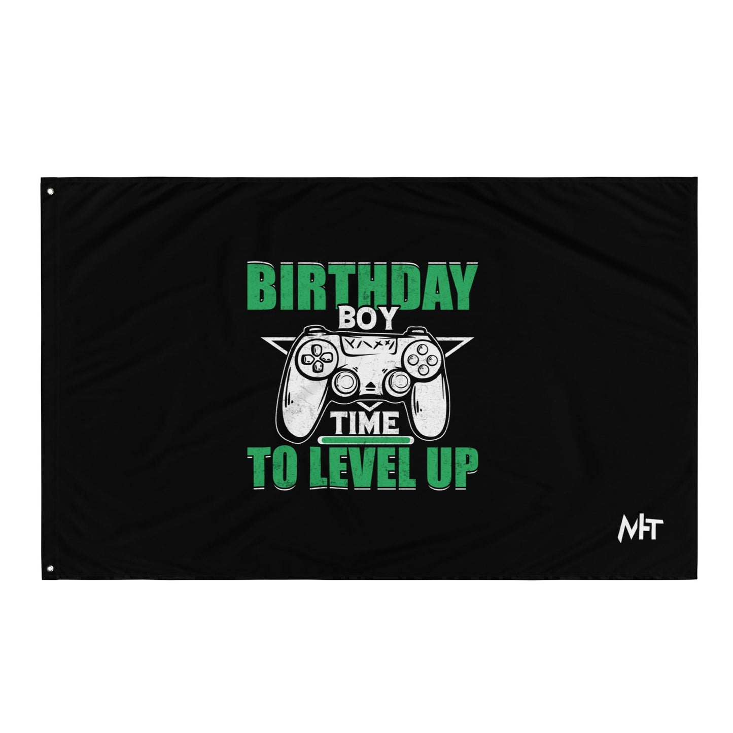 Birthday Boy Time to Level Up Flag by DarkByteGear