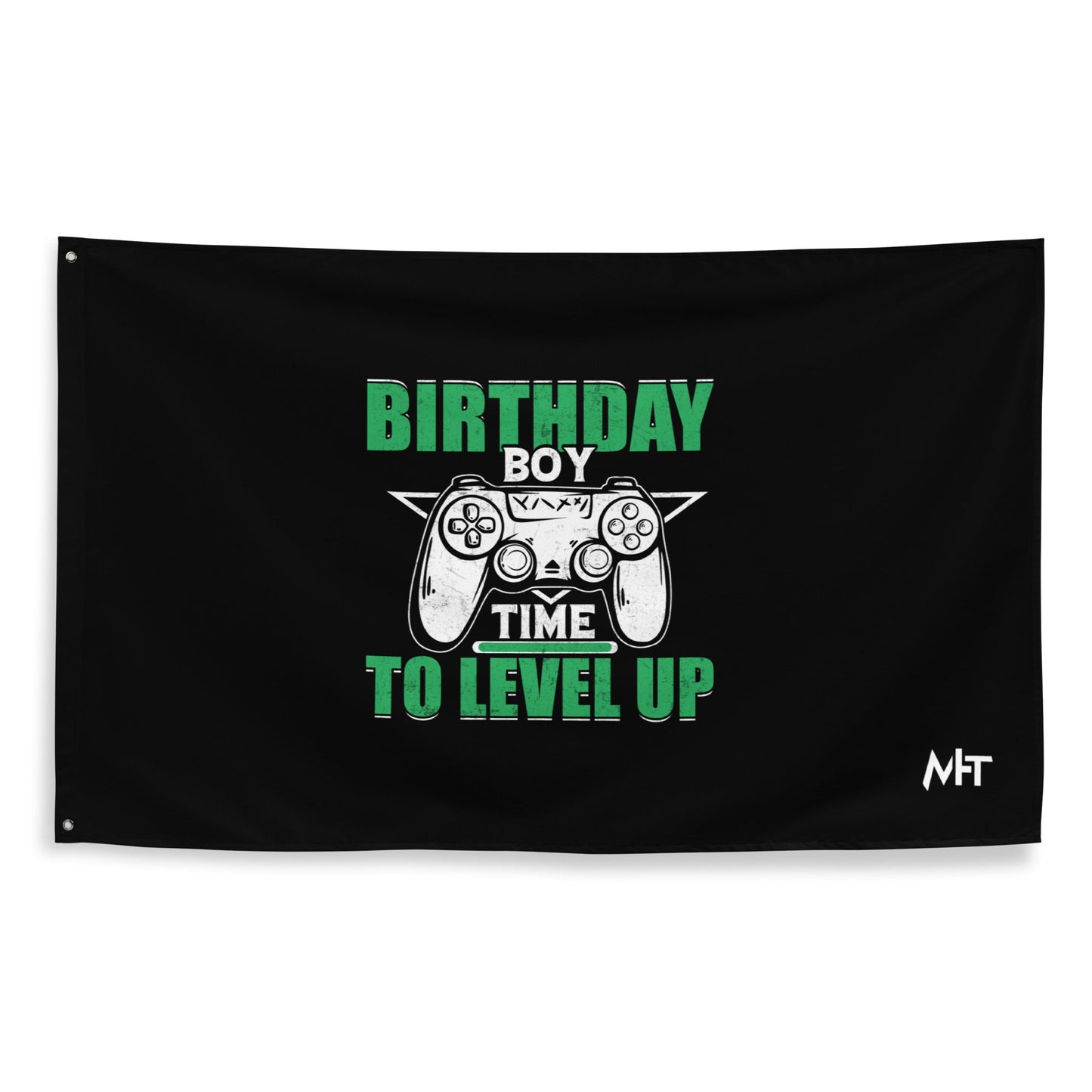 Birthday Boy Time to Level Up Flag by DarkByteGear