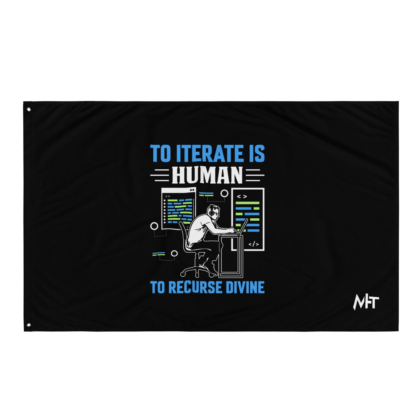 To Iterate is Human, to Recurse Divine Flag by DarkByteGear