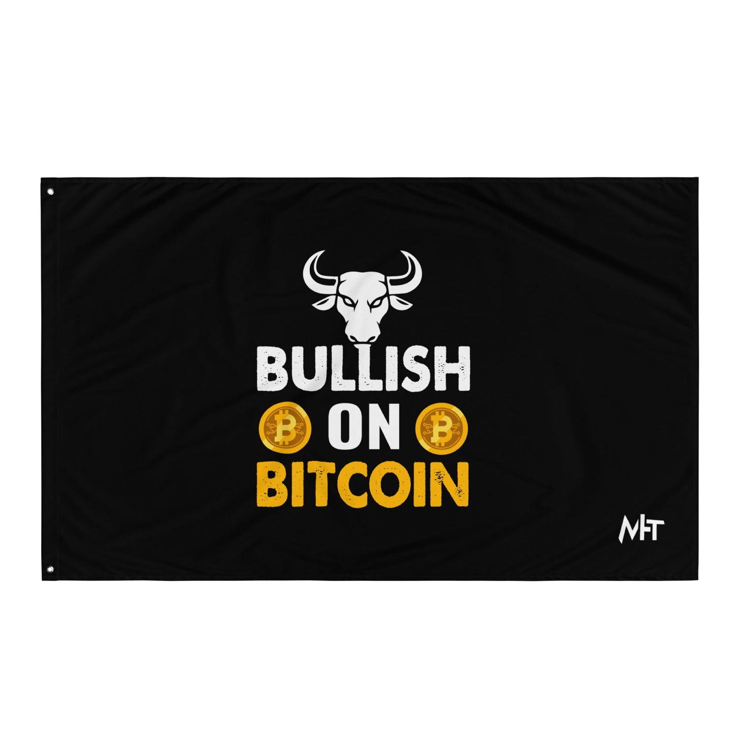 Bullish On Bitcoin - Flag by DarkByteGear