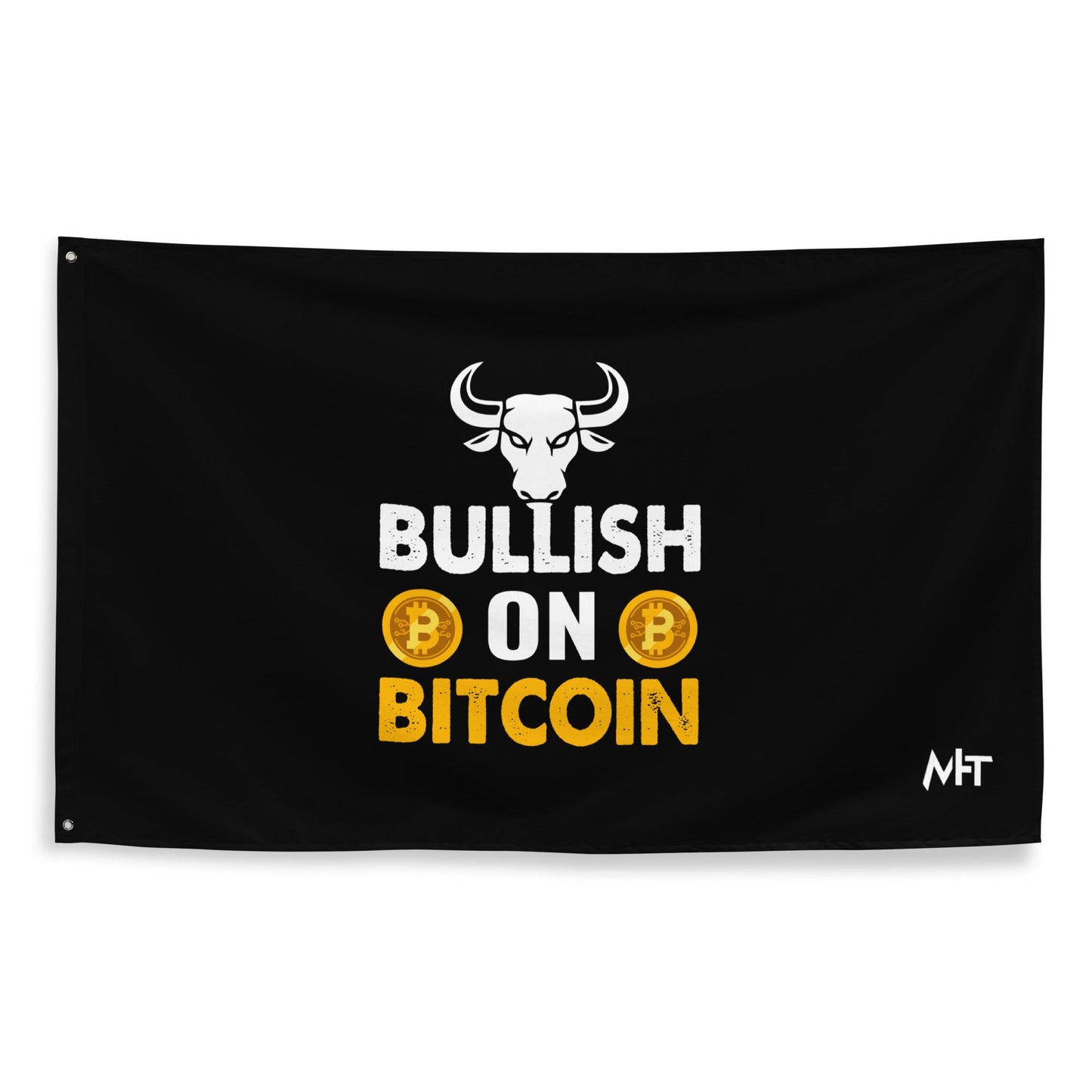 Bullish On Bitcoin - Flag by DarkByteGear