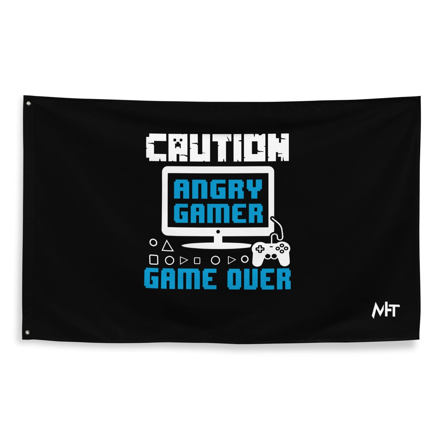 Caution! Angry Gamer Flag by DarkByteGear