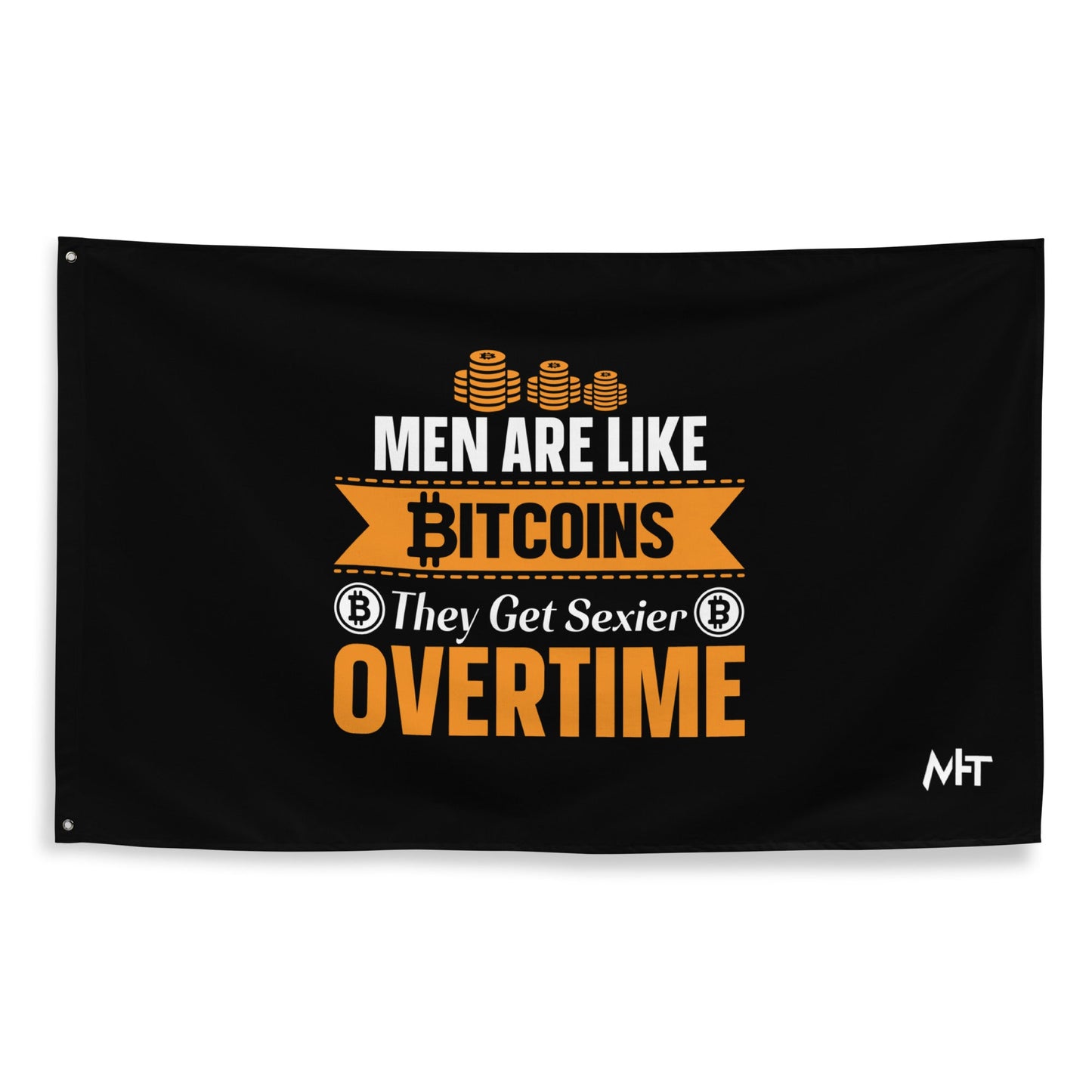 Men are like Bitcoin - Flag by DarkByteGear