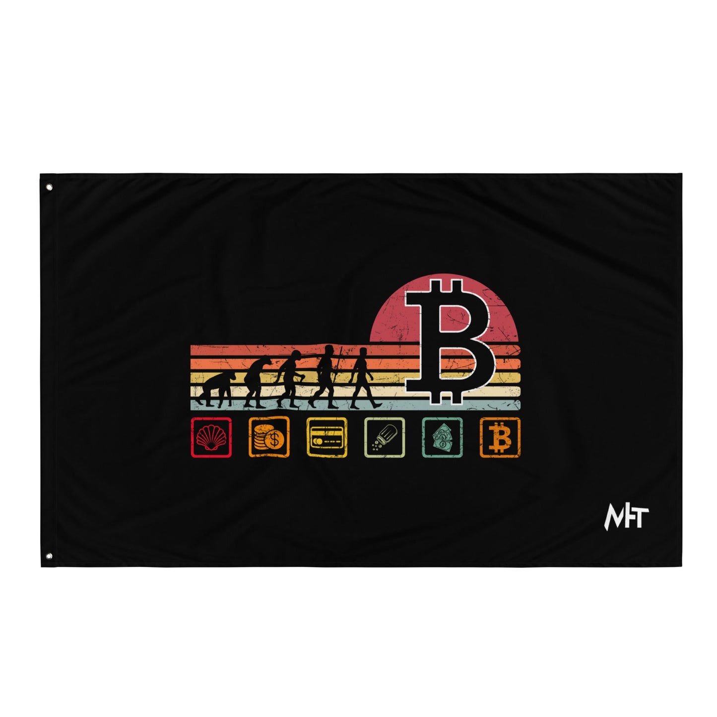 Bitcoin Evolution - Flag by DarkByteGear