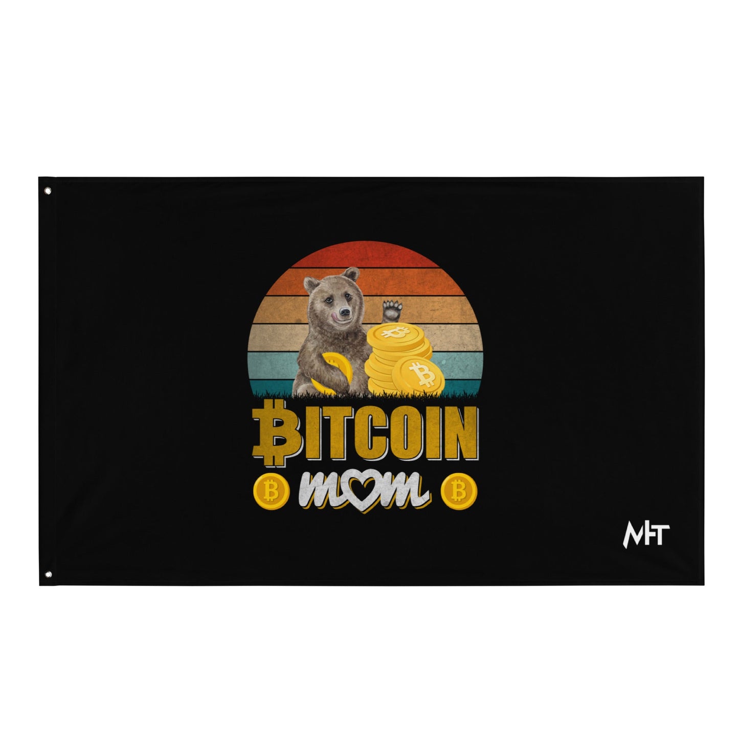 Bitcoin Mom -Flag by DarkByteGear