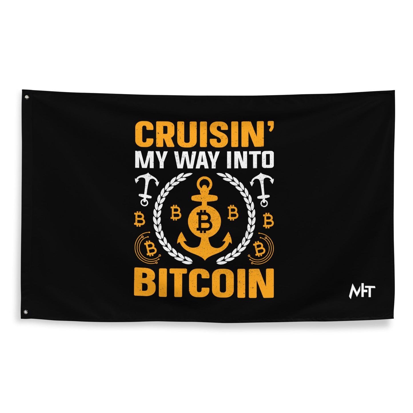 Cruising My Way into Bitcoin - Flag by DarkByteGear