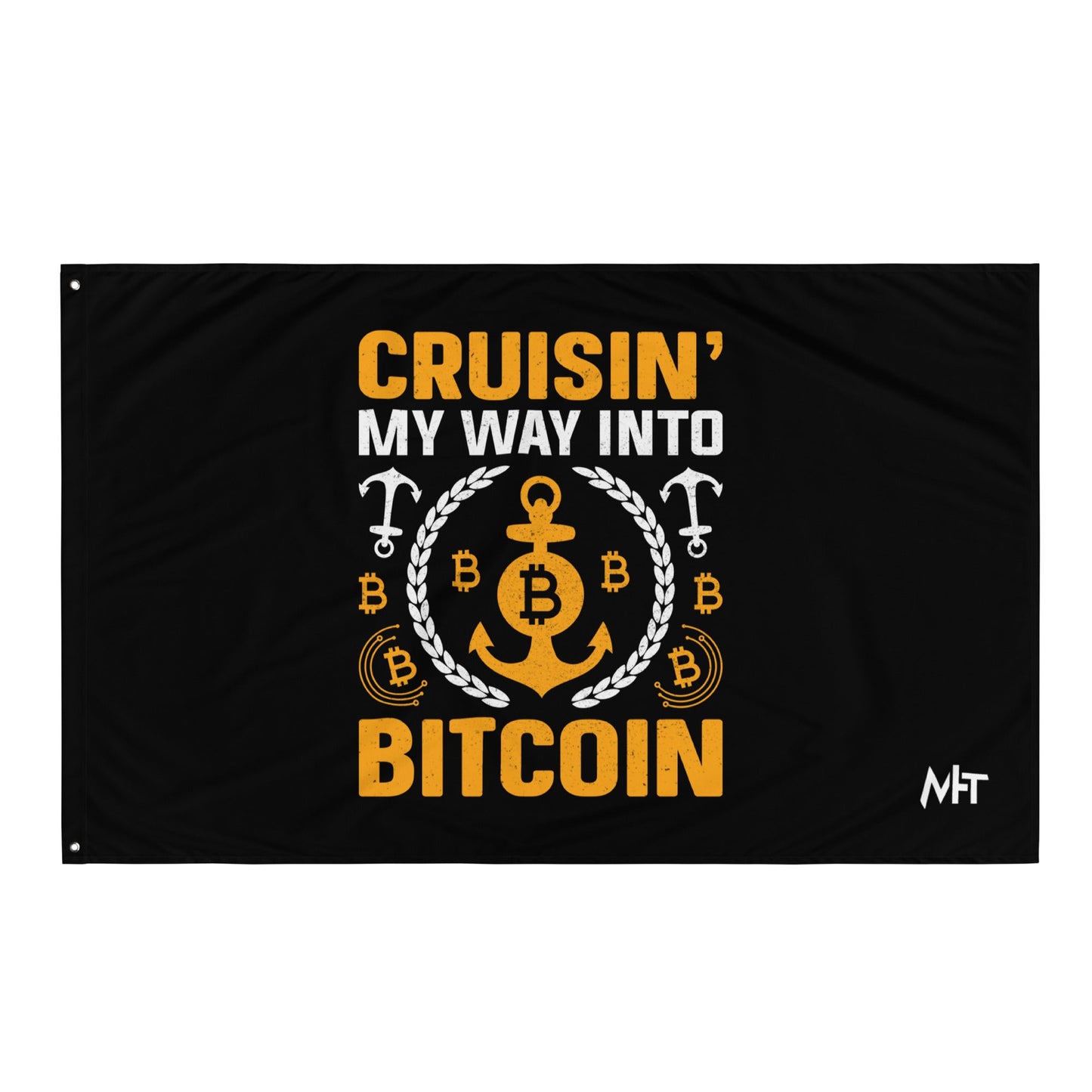 Cruising My Way into Bitcoin - Flag by DarkByteGear