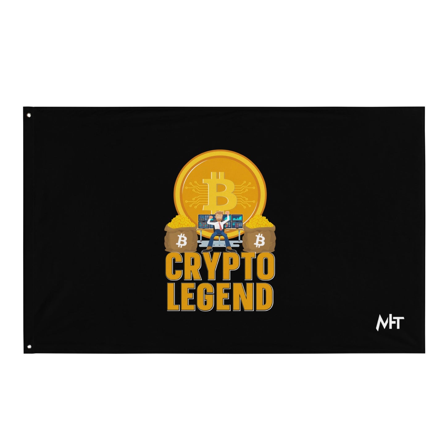 Bitcoin Legend - Flag by DarkByteGear