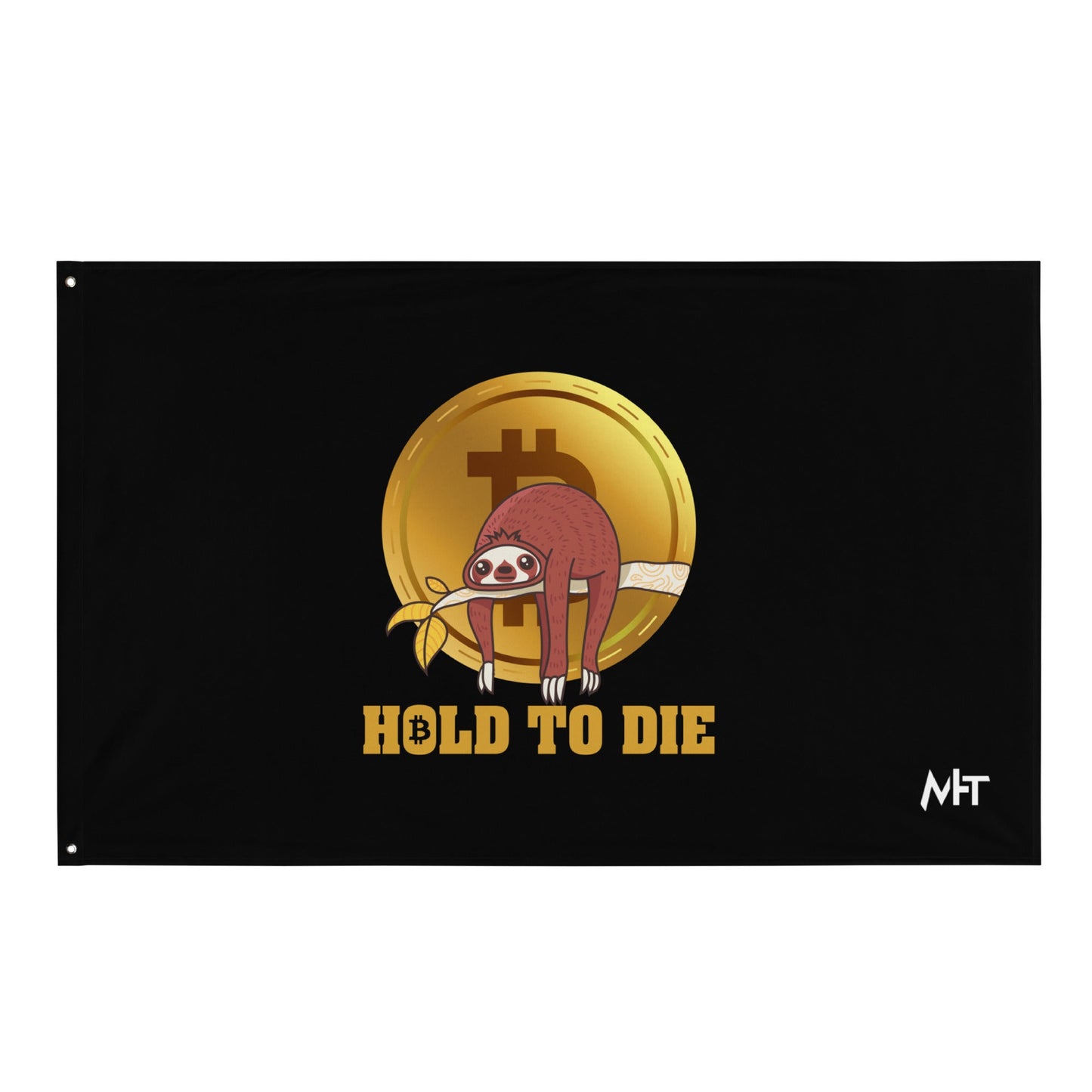 Bitcoin: Hold to Die - Flag by DarkByteGear