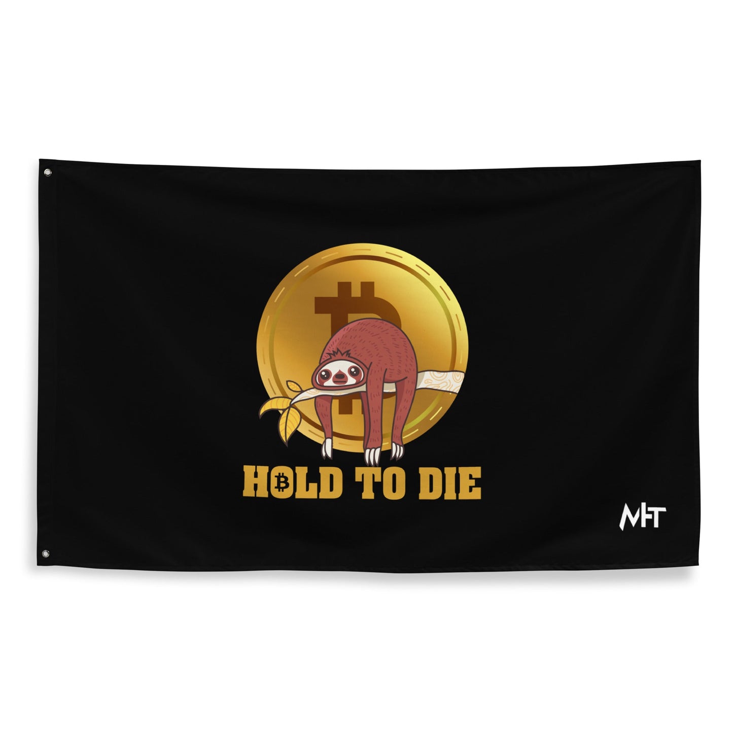 Bitcoin: Hold to Die - Flag by DarkByteGear
