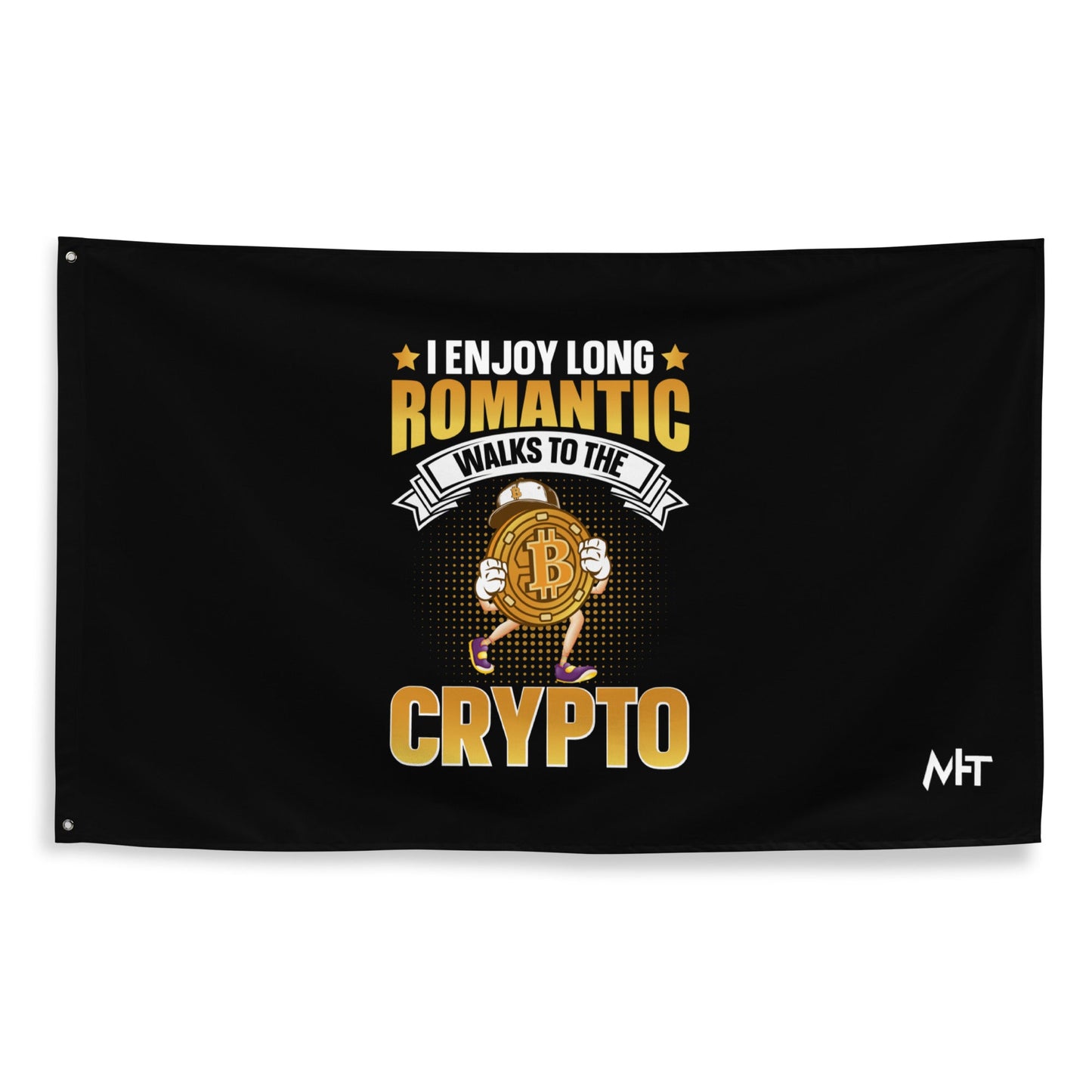 I enjoy long Romantic Walk with Crypto - Flag by DarkByteGear