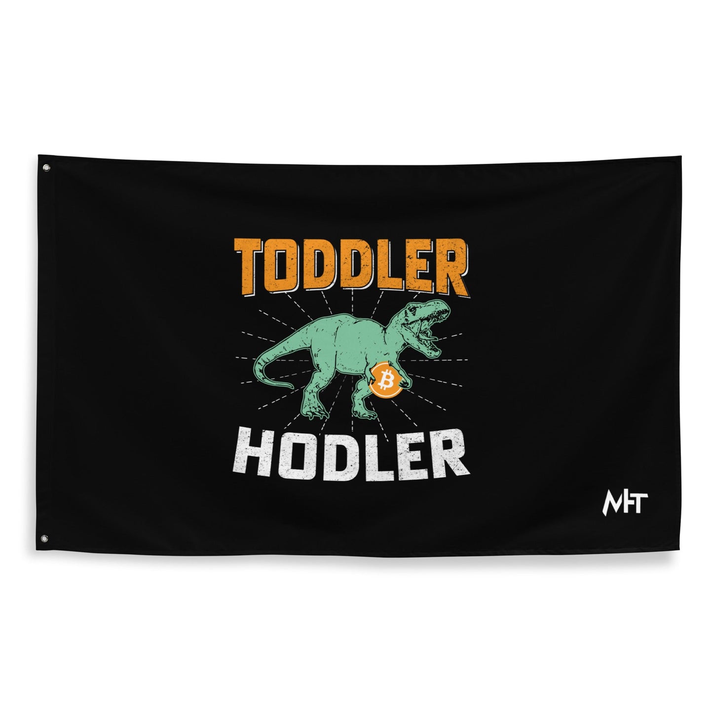 Toddler Bitcoin T-rex Holder - Flag by DarkByteGear