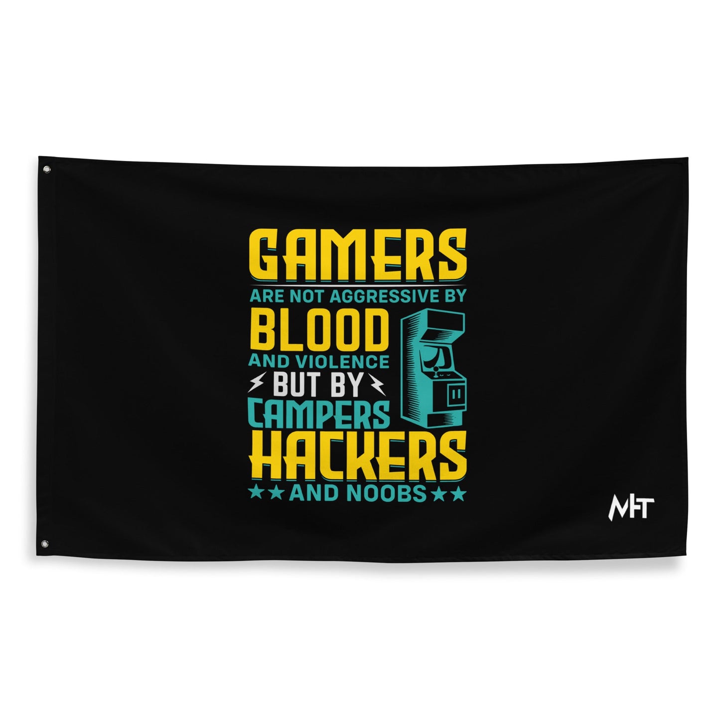 Gamers are not Aggressive by Blood and Violence ( rasel ) - Flag by DarkByteGear