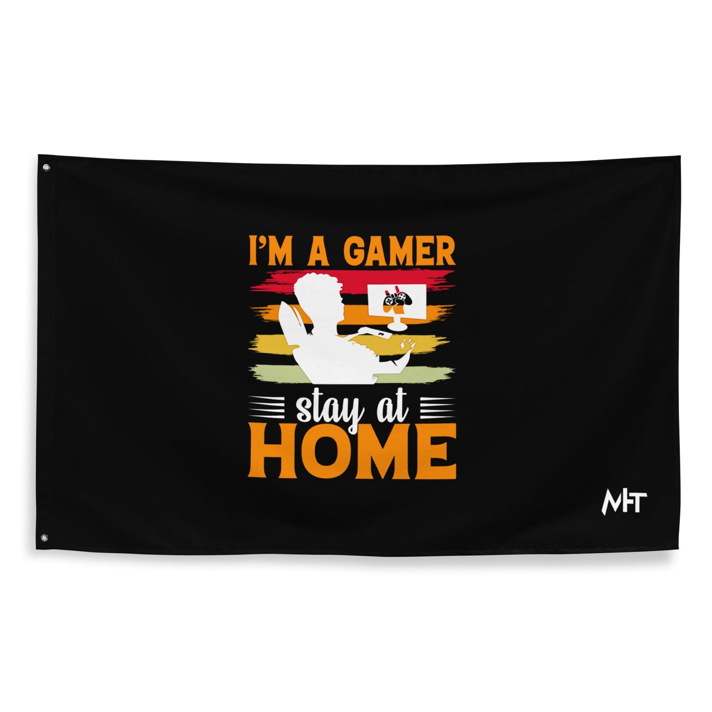 I am a Gamer Stay at Home - Flag by DarkByteGear