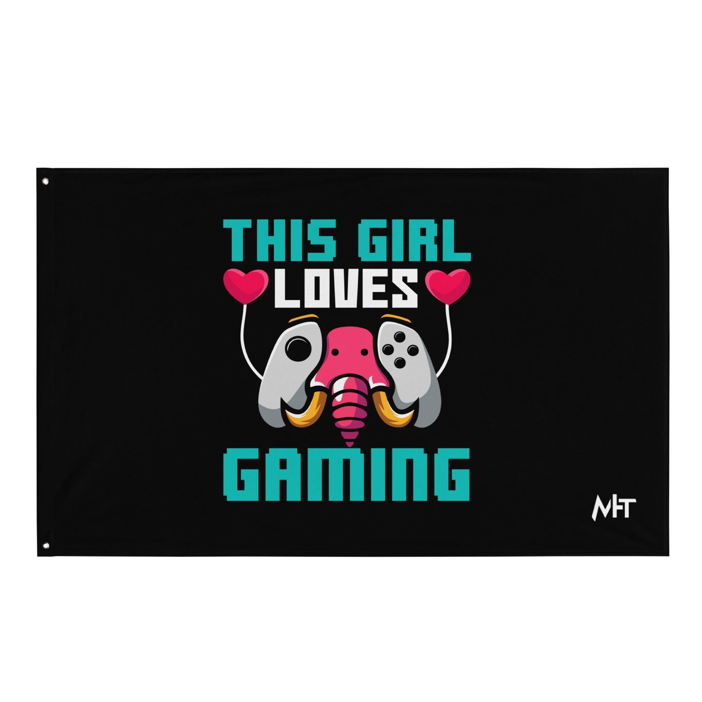 This girl Loves video games ( RiMa ) - Flag by DarkByteGear