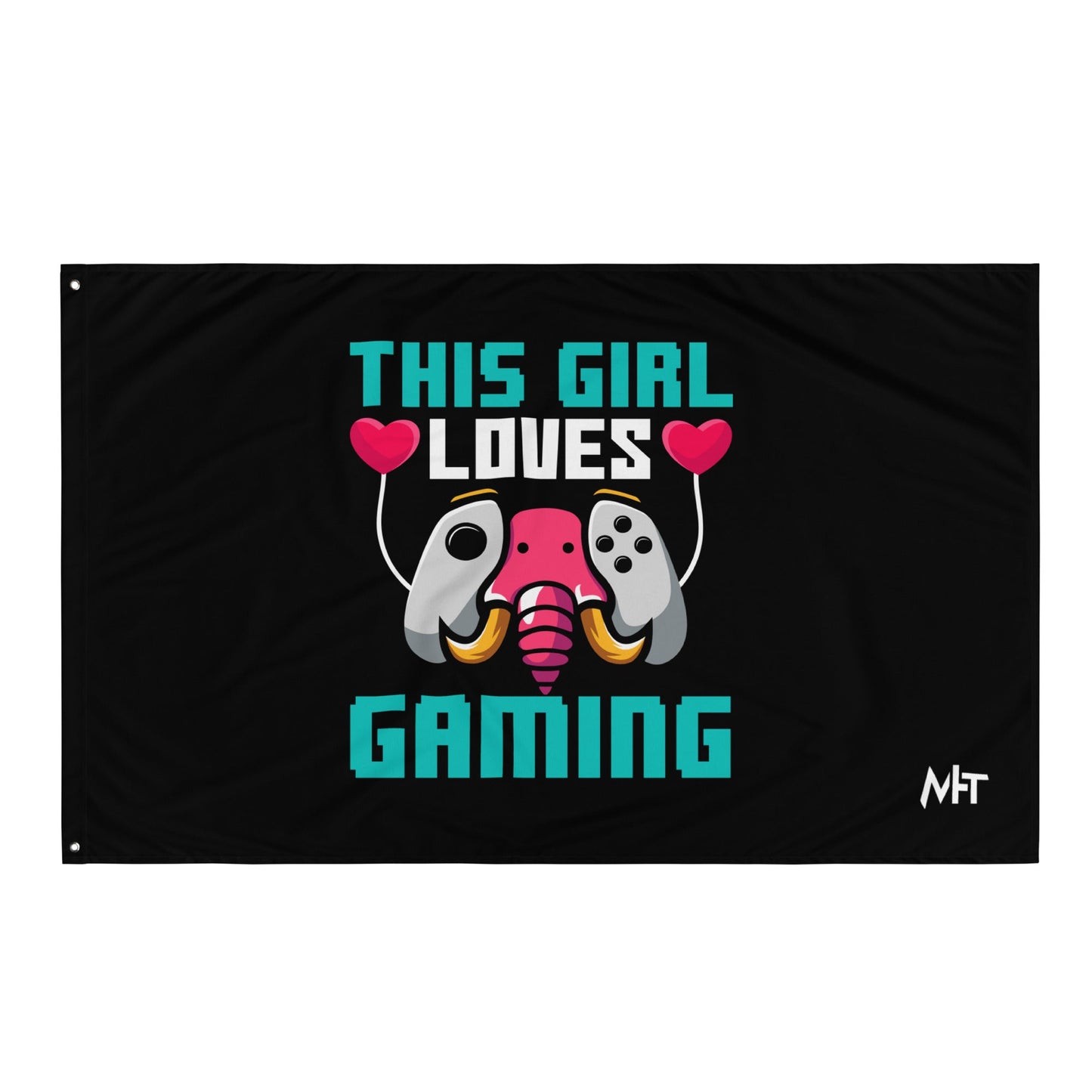This girl Loves video games ( RiMa ) - Flag by DarkByteGear