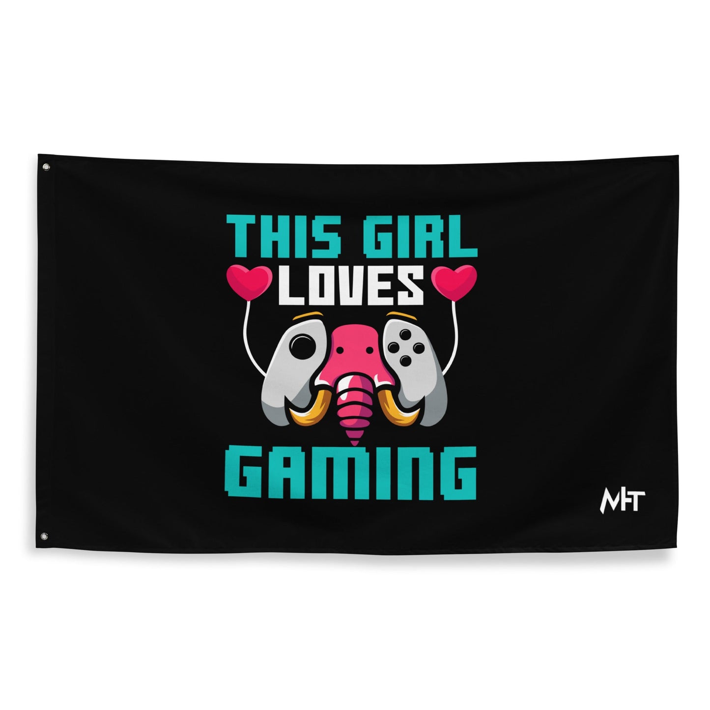 This girl Loves video games ( RiMa ) - Flag by DarkByteGear