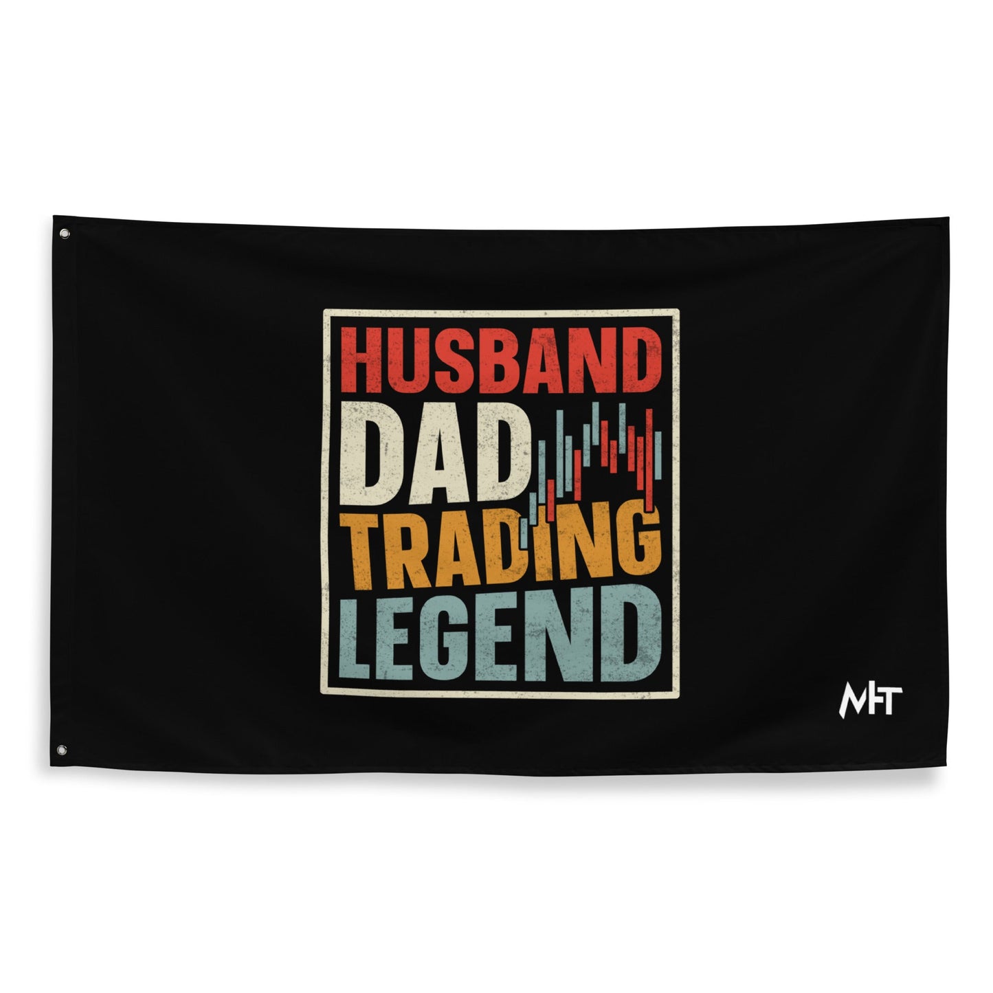Husband, Dad, Trading Legend - Flag by DarkByteGear